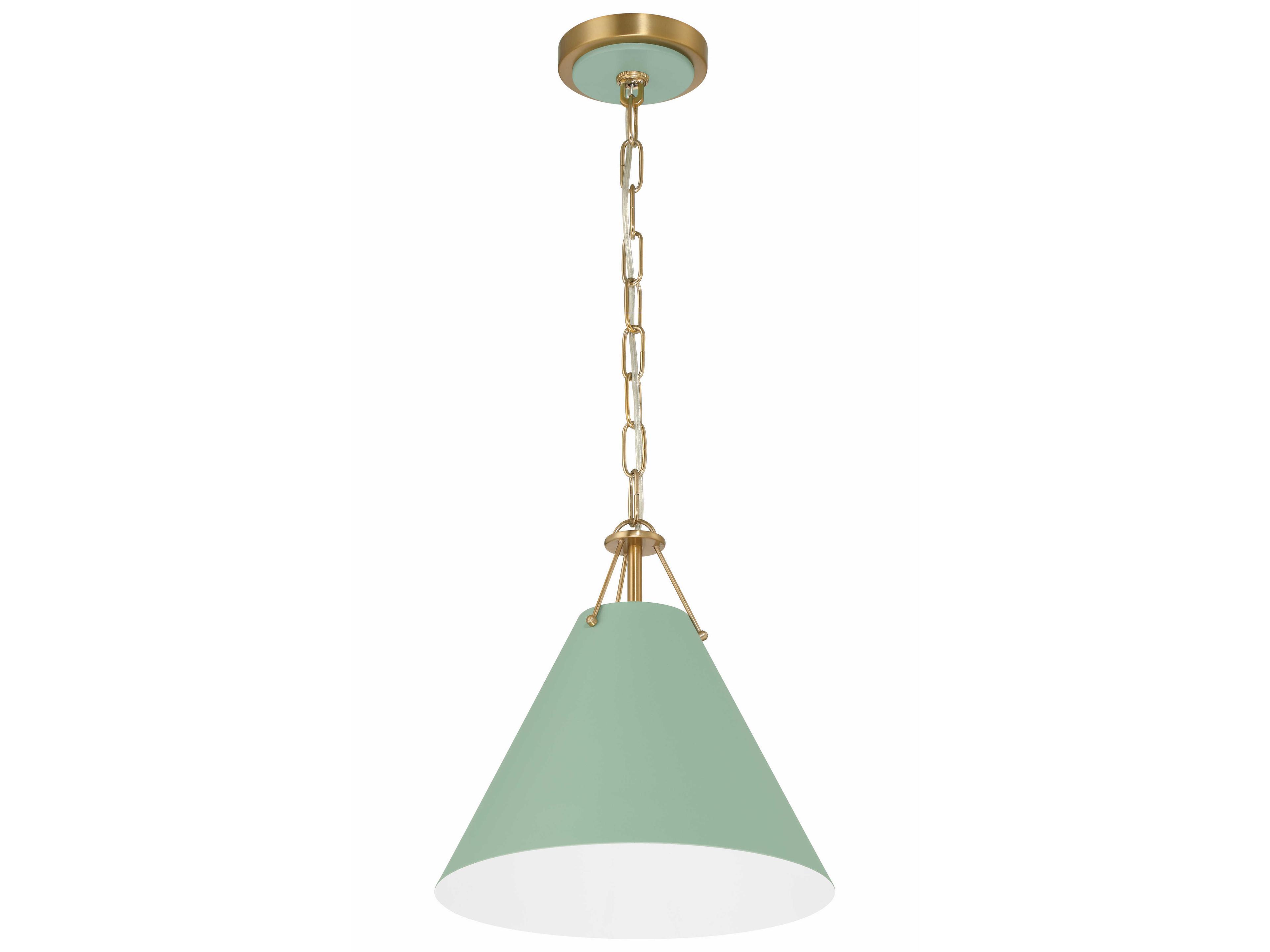 Crystorama Xavier 1-Light Vibrant Gold Green Mini Pendant
