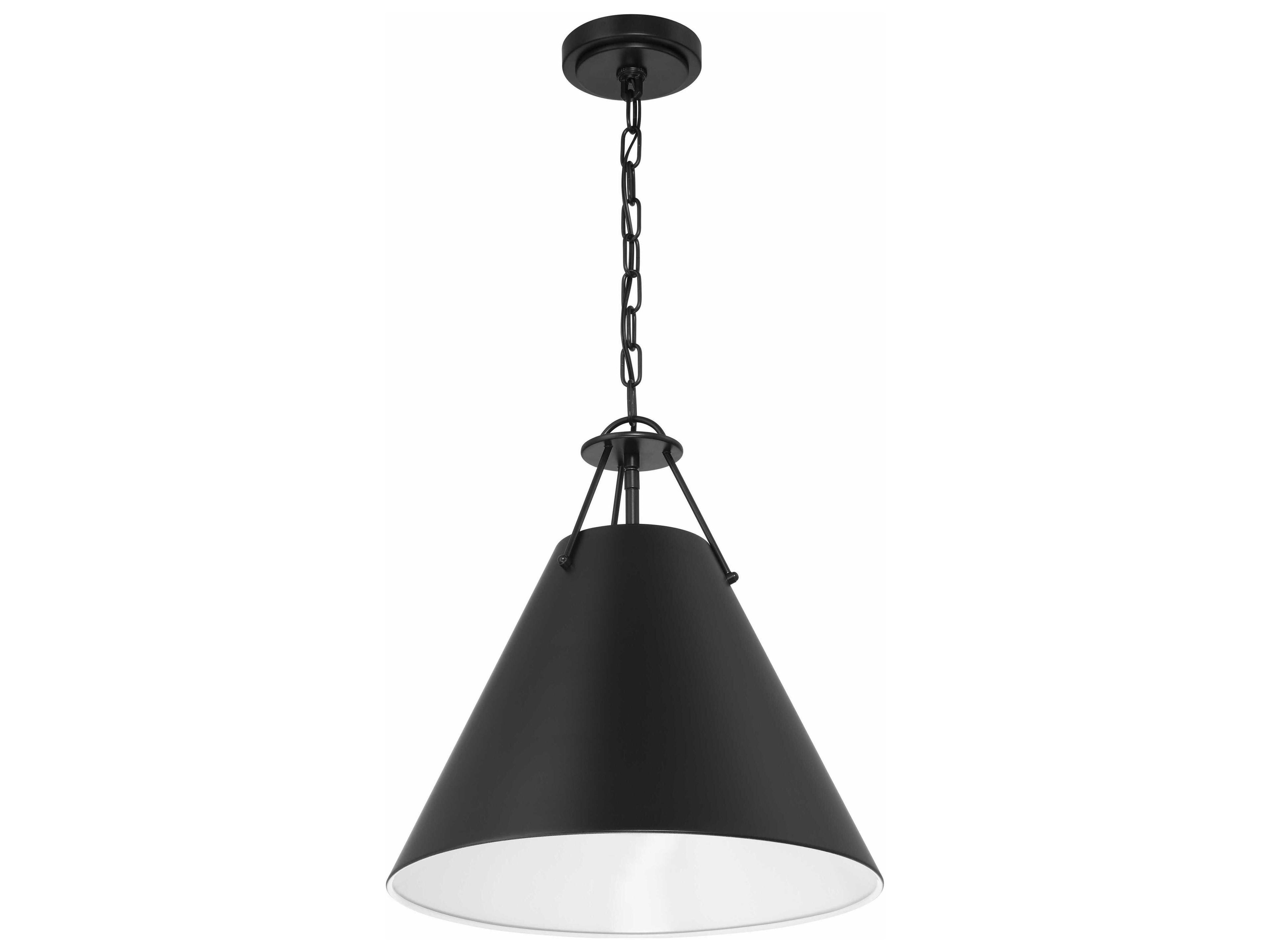 Crystorama Xavier 3-Light Matte Black Pendant