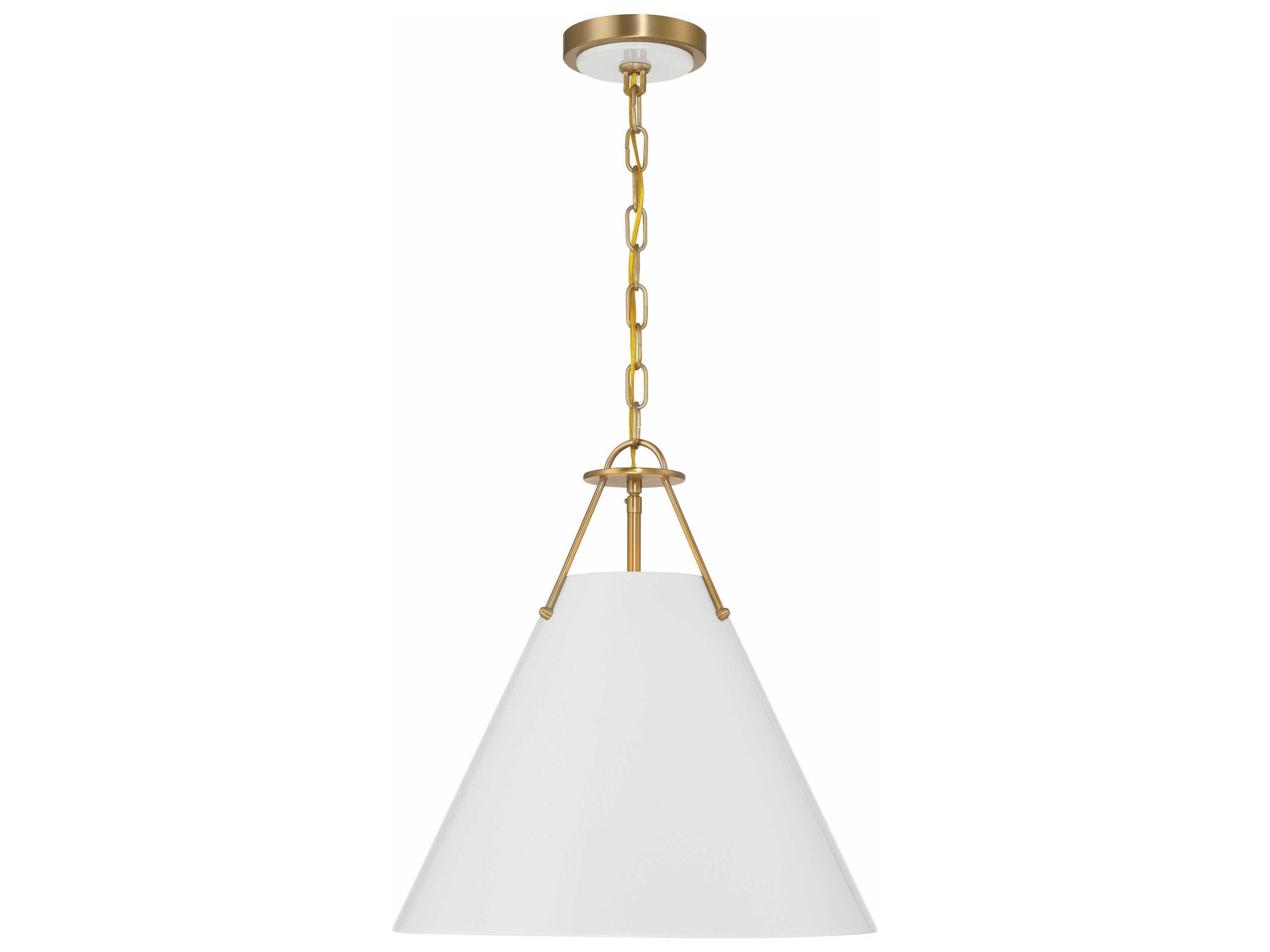 Xavier 3-Light Vibrant Gold White Pendant