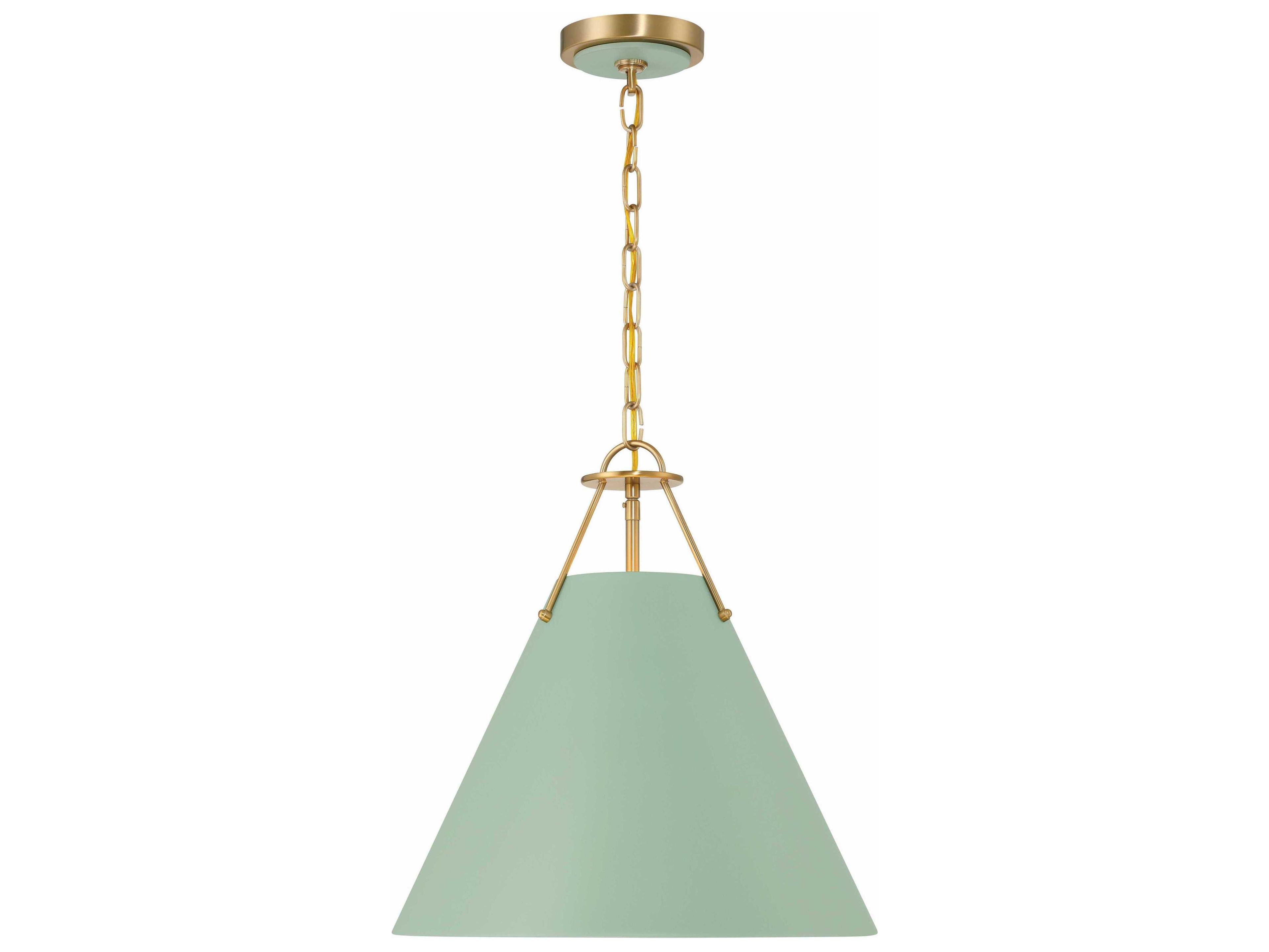 Xavier 3-Light Vibrant Gold Green Pendant