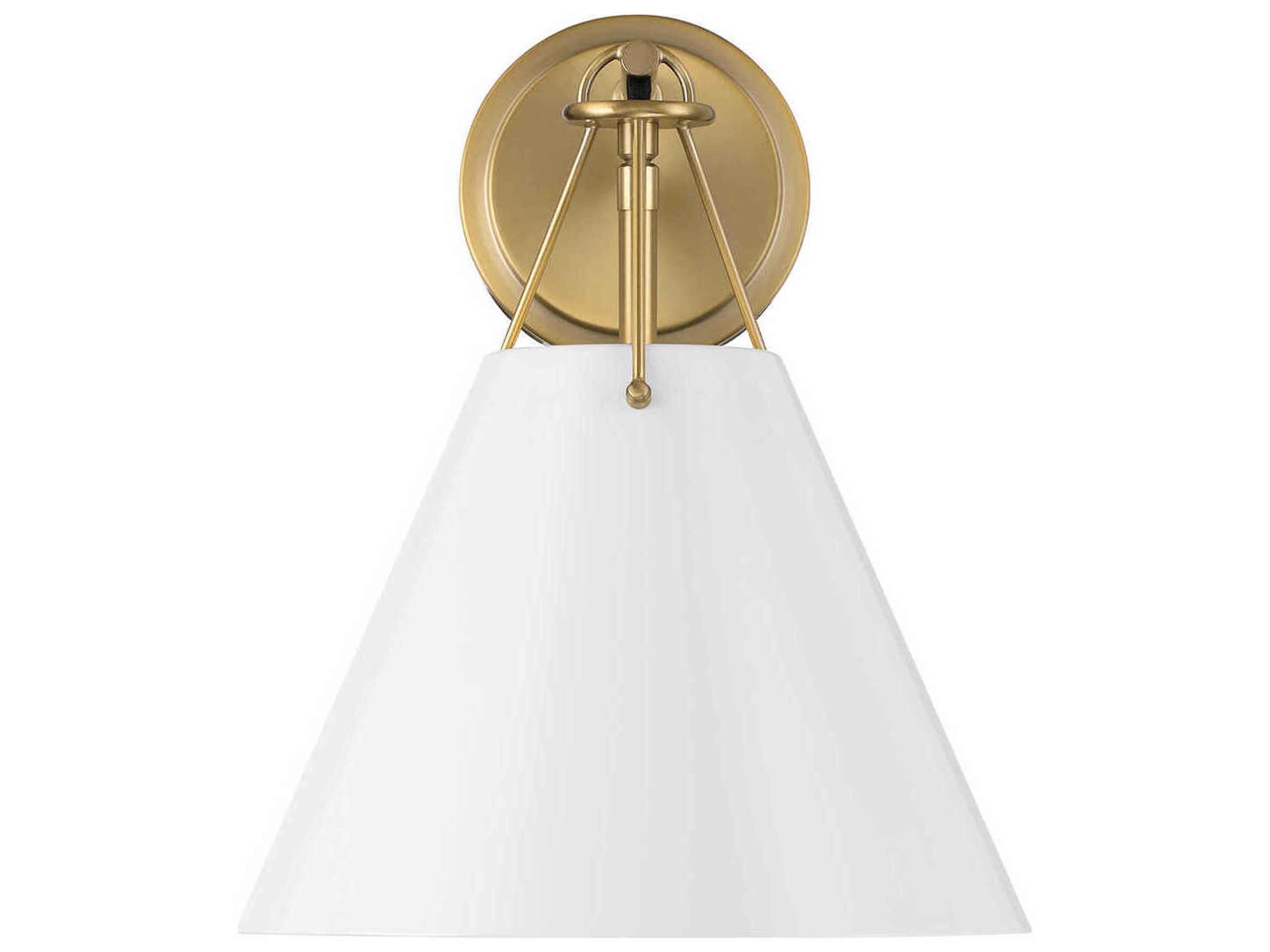 Crystorama Xavier 1-Light Vibrant Gold White Wall Sconce