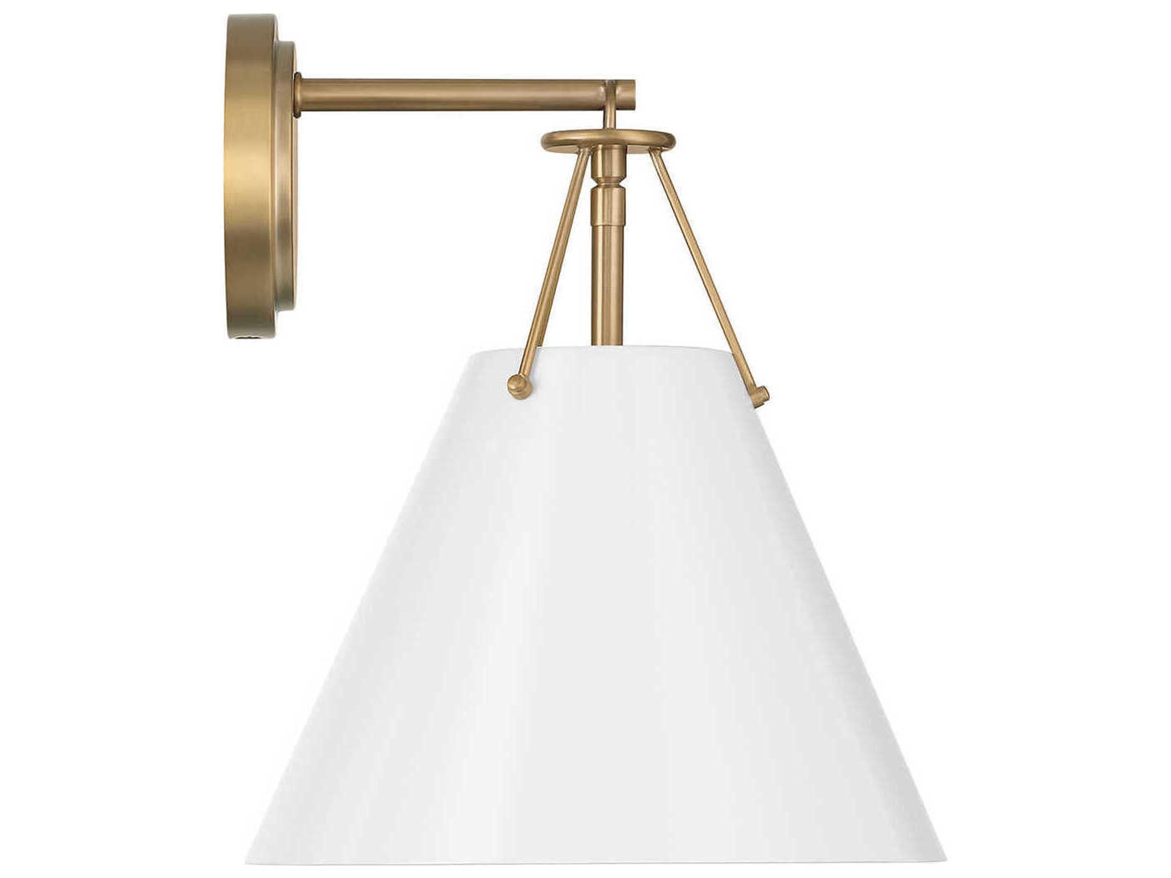 Crystorama Xavier 1-Light Vibrant Gold White Wall Sconce