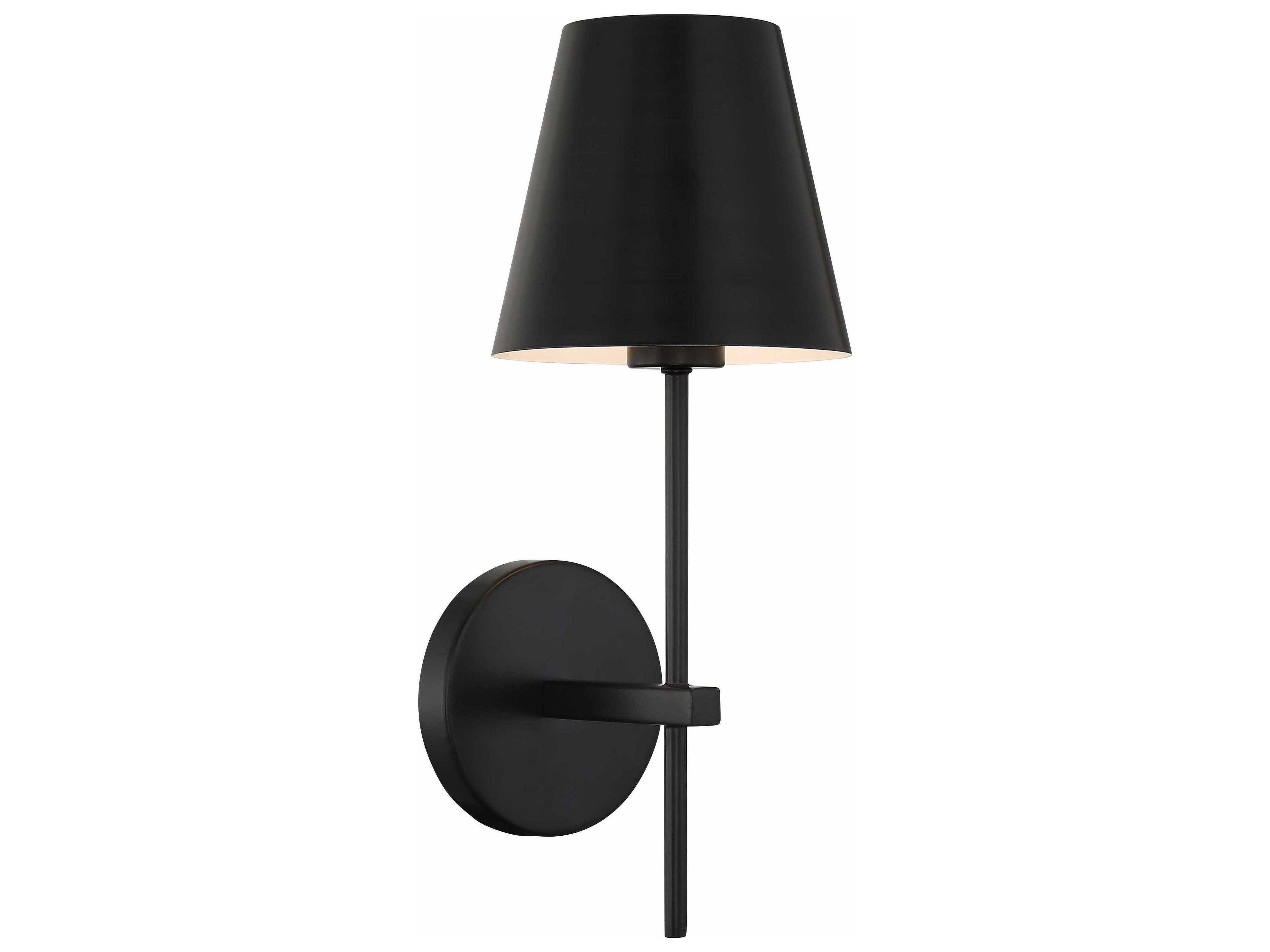 Xavier 1-Light Matte Black Wall Sconce