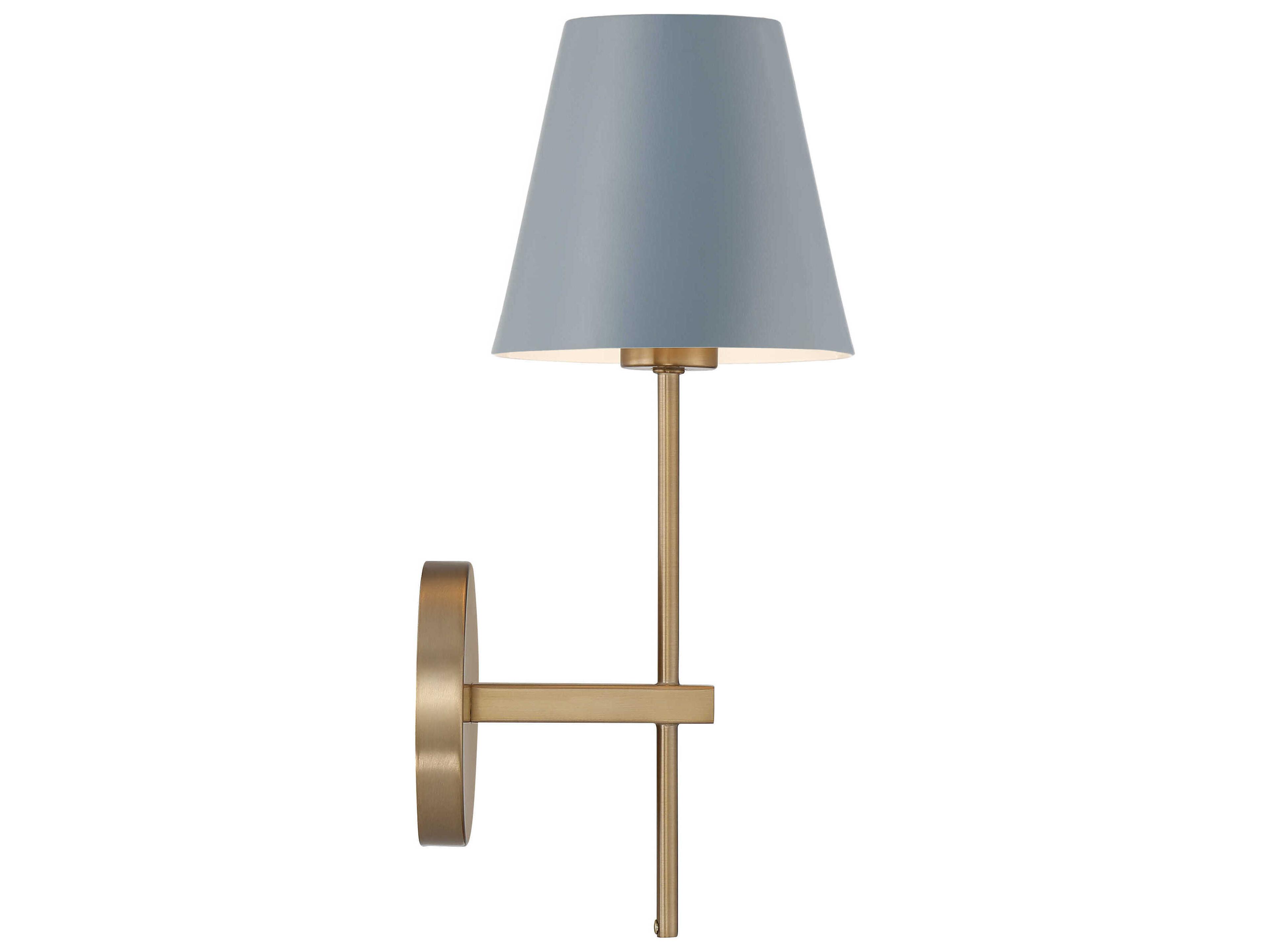 Crystorama Xavier 1-Light Vibrant Gold Blue Wall Sconce