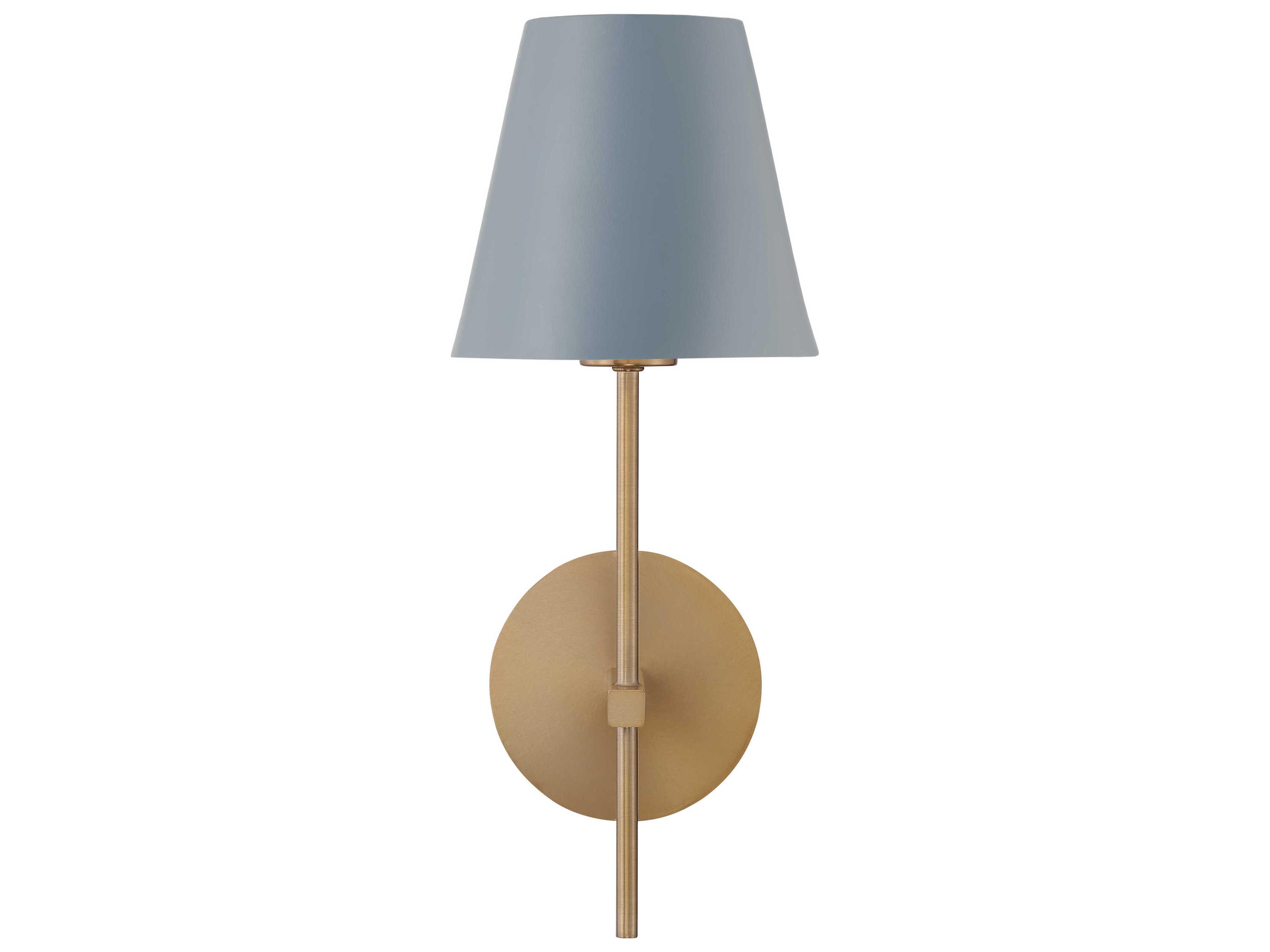 Crystorama Xavier 1-Light Vibrant Gold Blue Wall Sconce