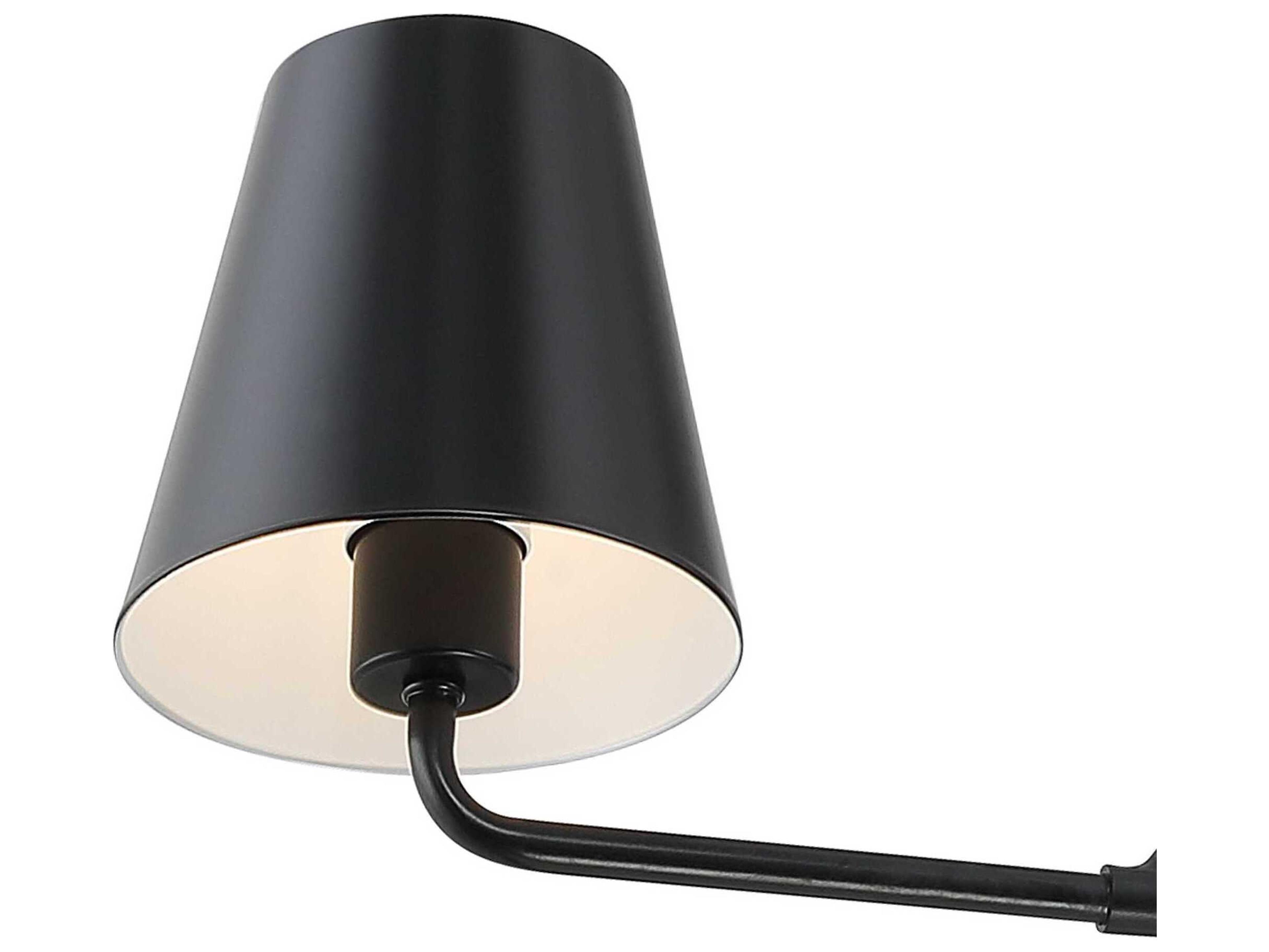 Crystorama Xavier 2-Light Matte Black Empire Linear Island Pendant