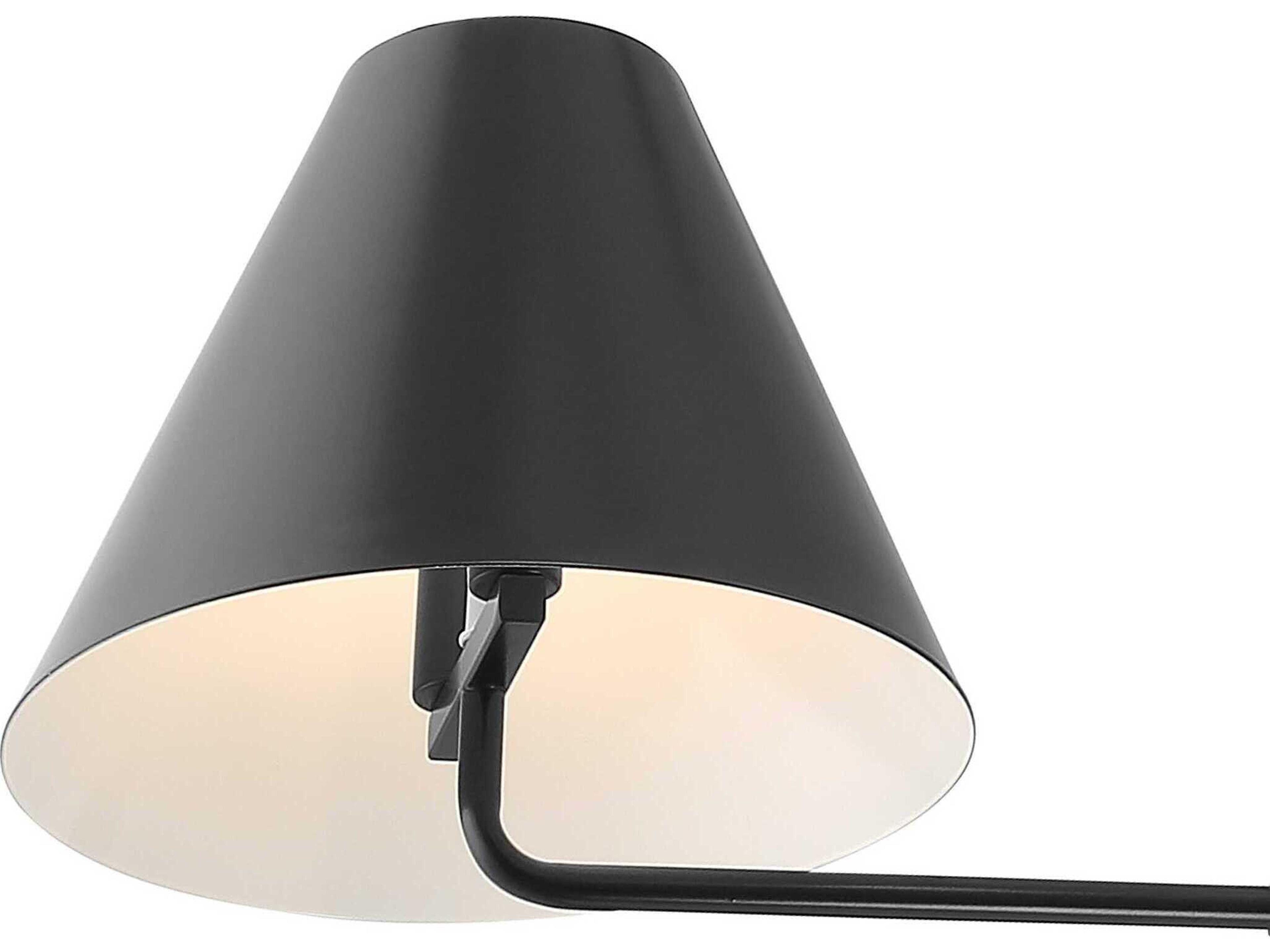 Crystorama Xavier 4-Light Matte Black Empire Linear Island Pendant