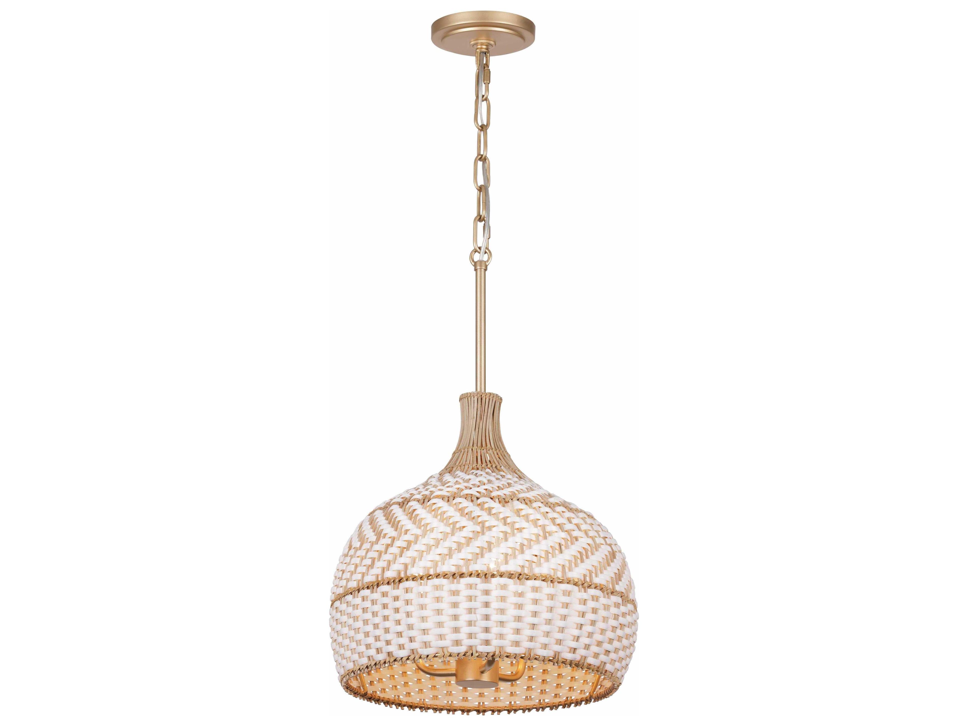 Crystorama Zanzibar 3-Light Soft Gold Pendant