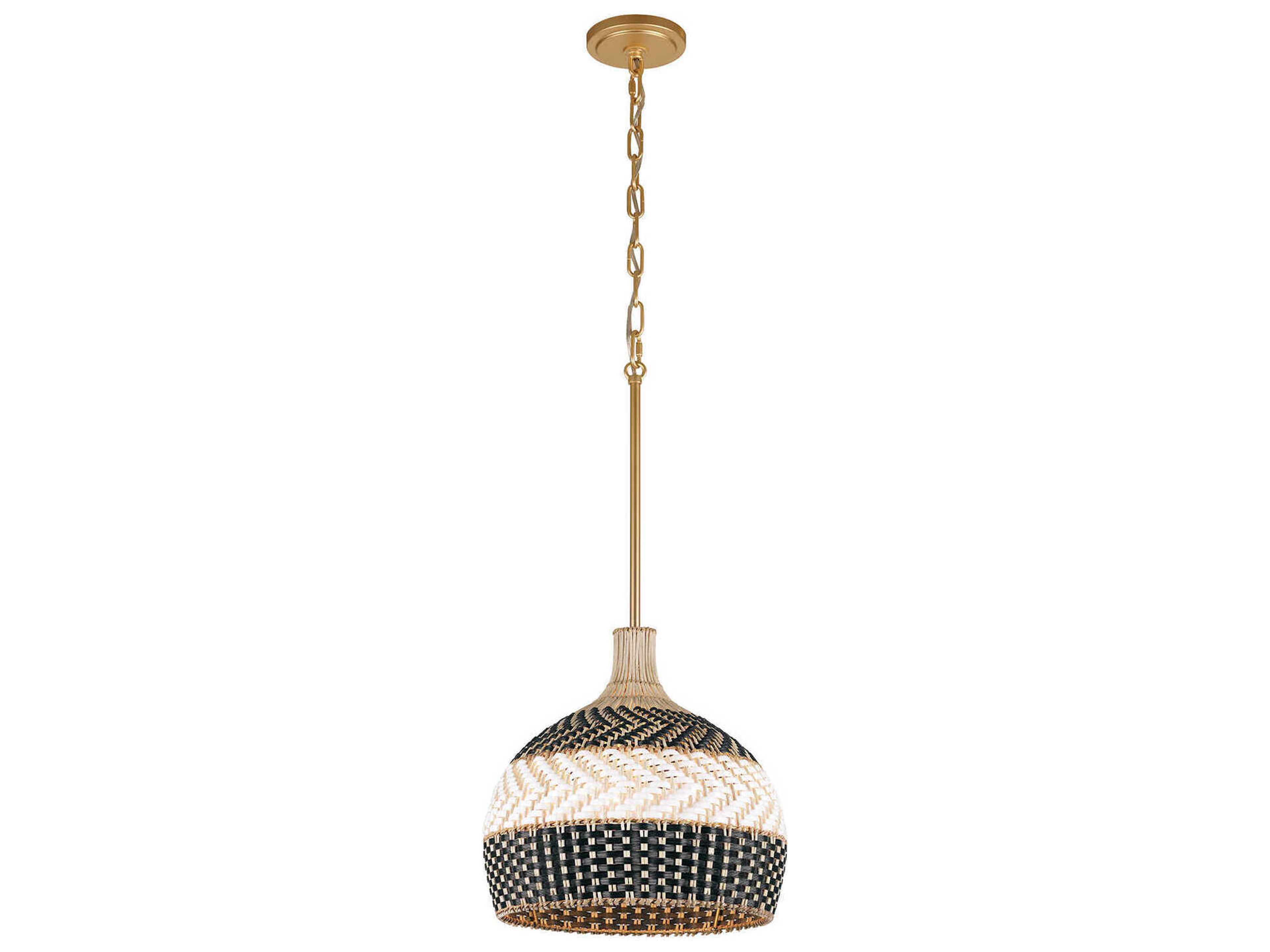 Zanzibar 3-Light Soft Gold Black Pendant