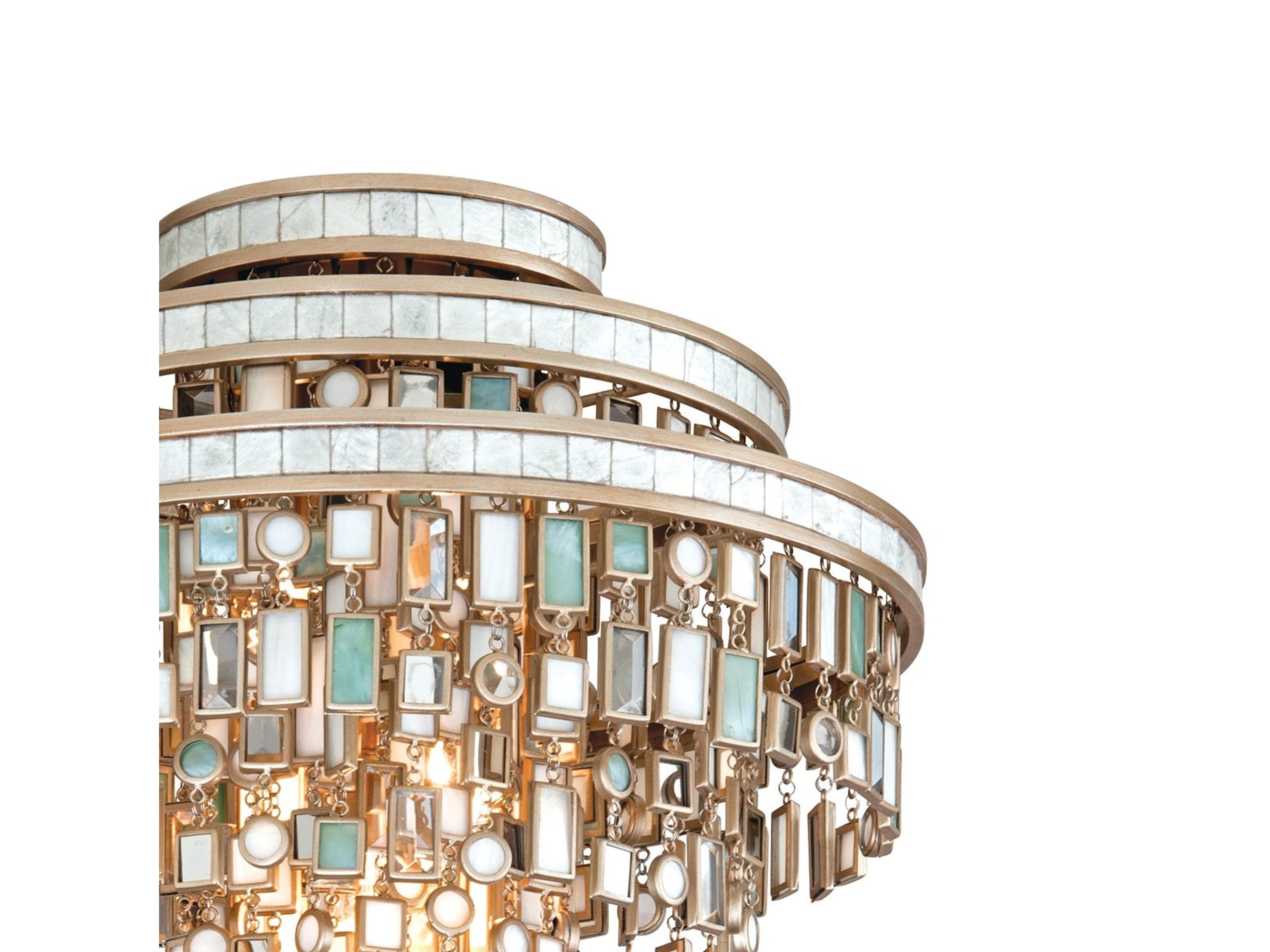 Corbett Lighting Dolcetti 3-Light Silver Tiered Flush Mount