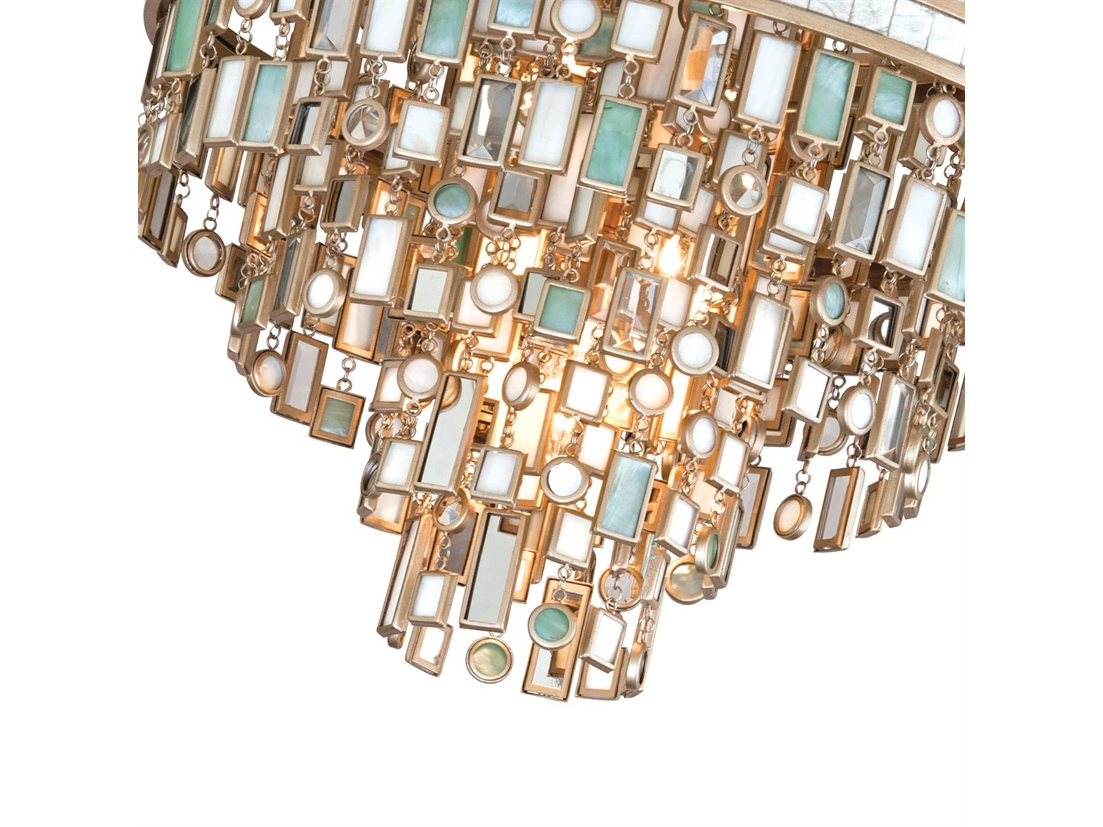 Corbett Lighting Dolcetti 3-Light Silver Tiered Flush Mount