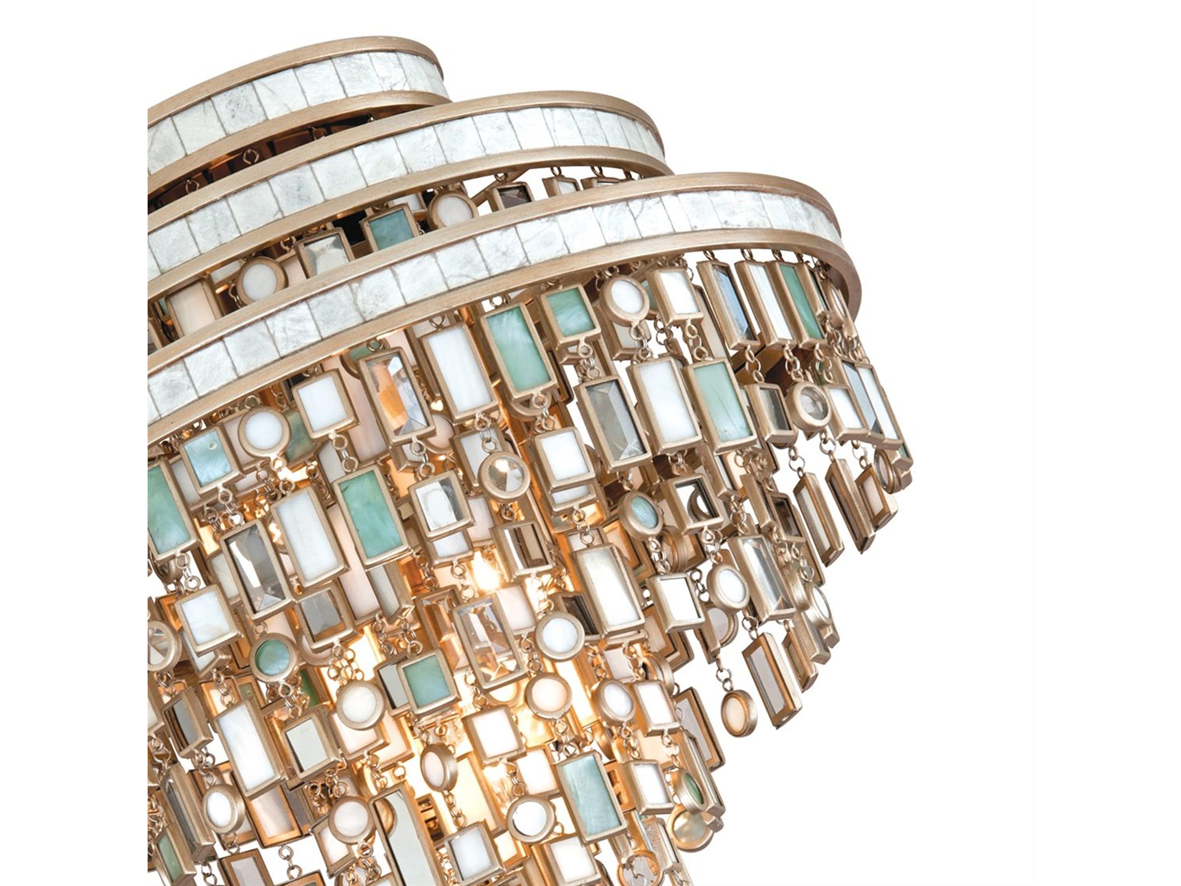 Corbett Lighting Dolcetti 3-Light Silver Tiered Flush Mount