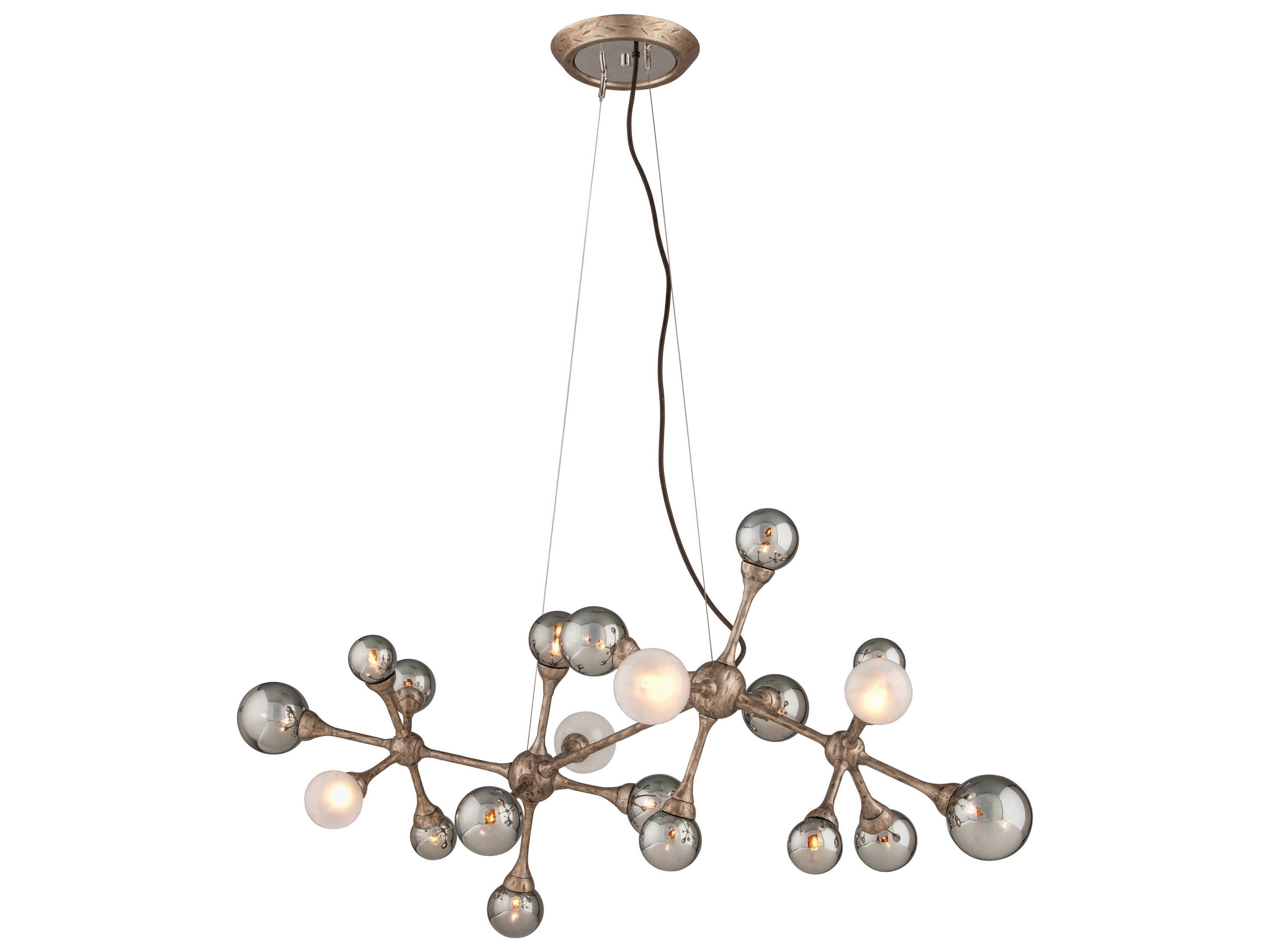 Element 20-Light Vienna Bronze Glass Globe Sputnik Island Pendant