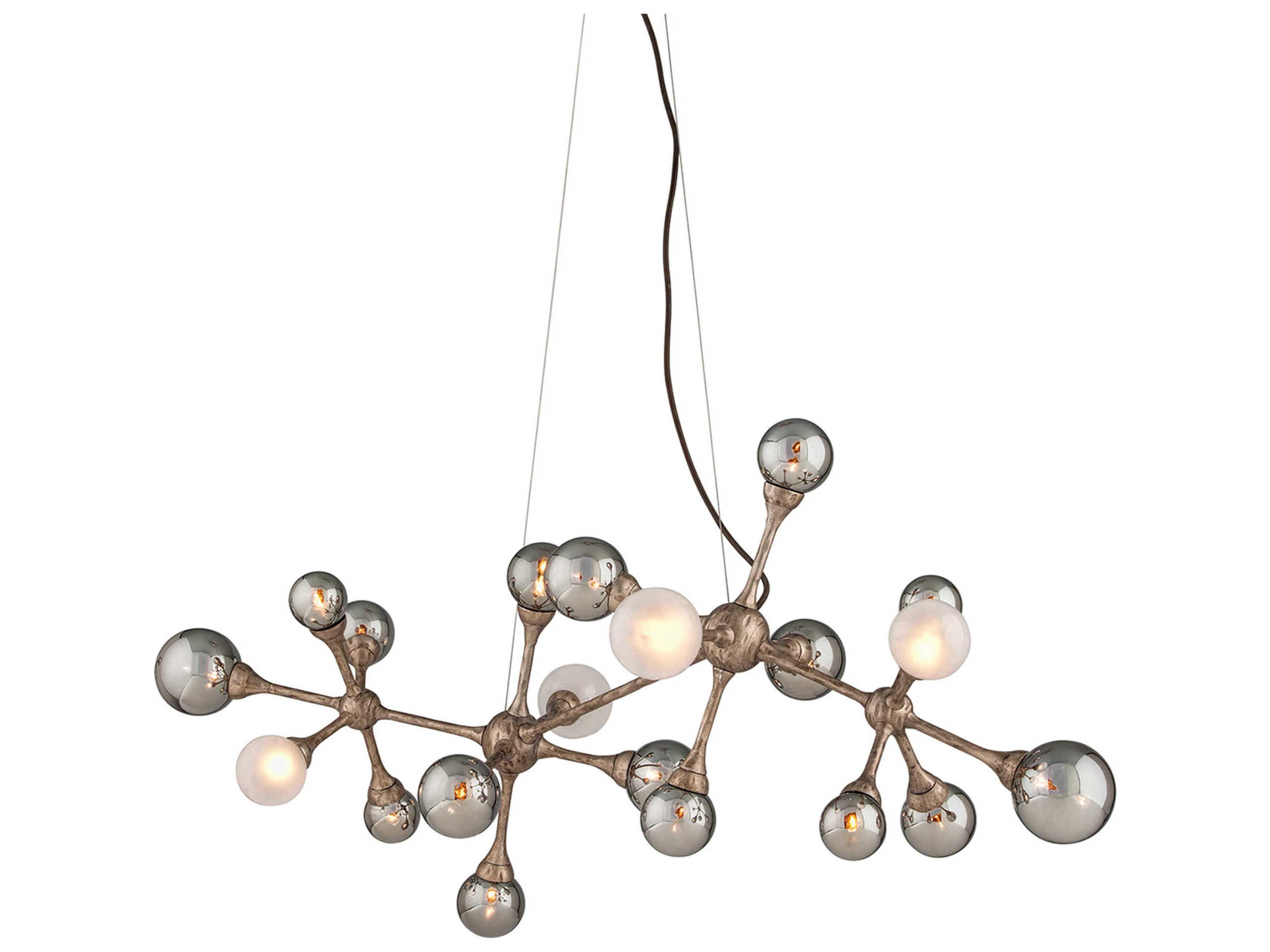 Corbett Lighting Element 20-Light Vienna Bronze Glass Globe Sputnik Island Pendant