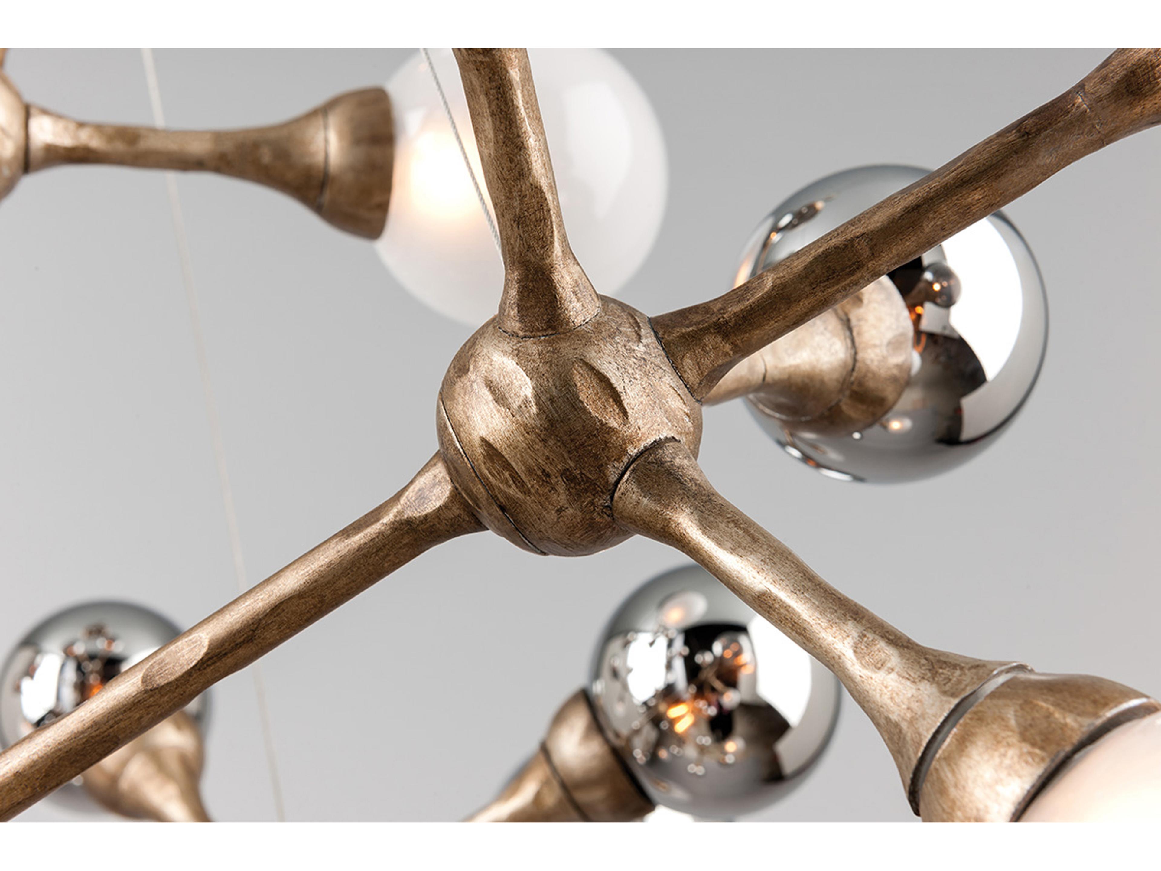 Corbett Lighting Element 20-Light Vienna Bronze Glass Globe Sputnik Island Pendant