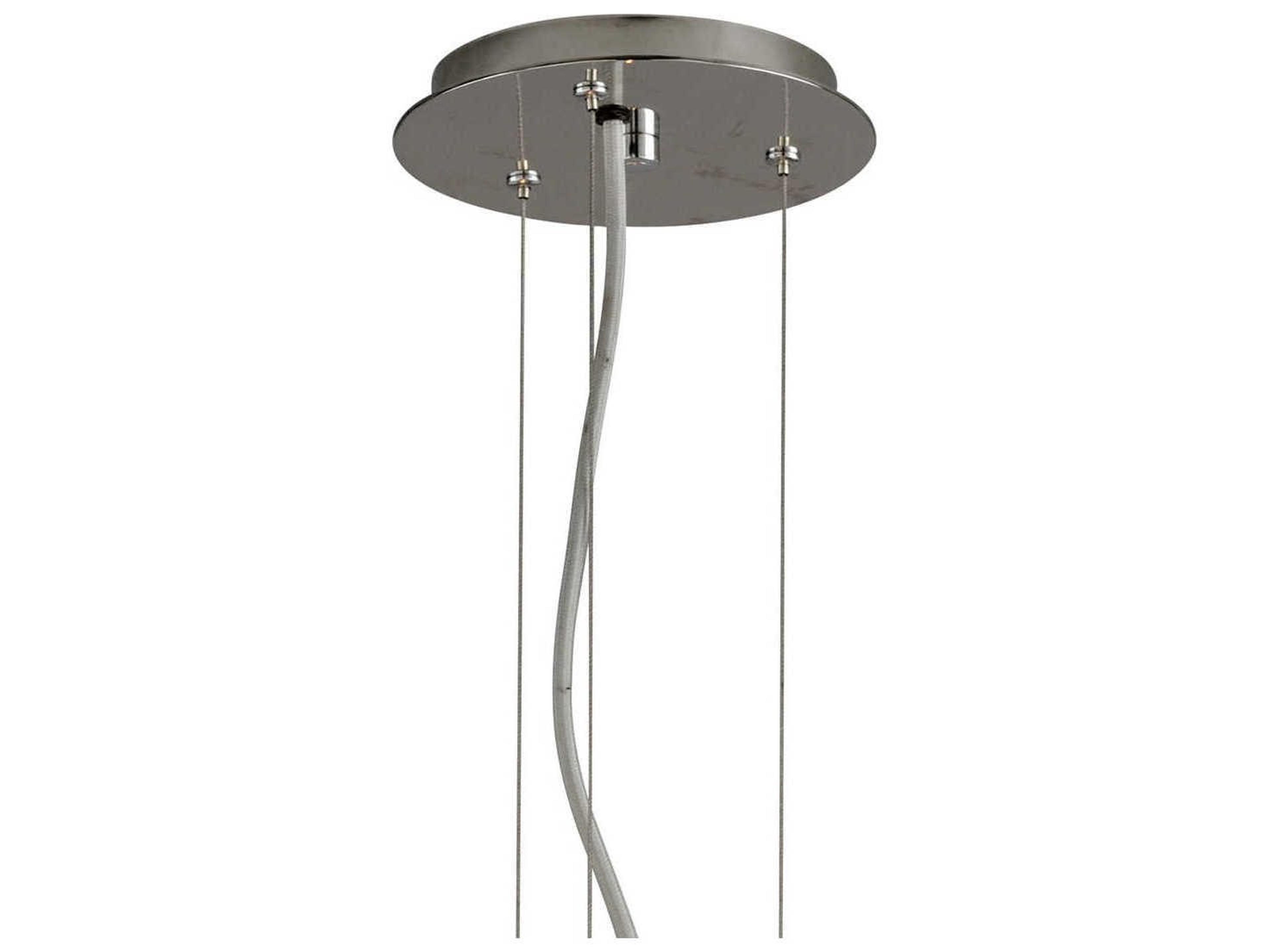 Corbett Lighting Calligraphy 2-Light Silver Leaf Polished Stainless Steel LED Geometric Pendant