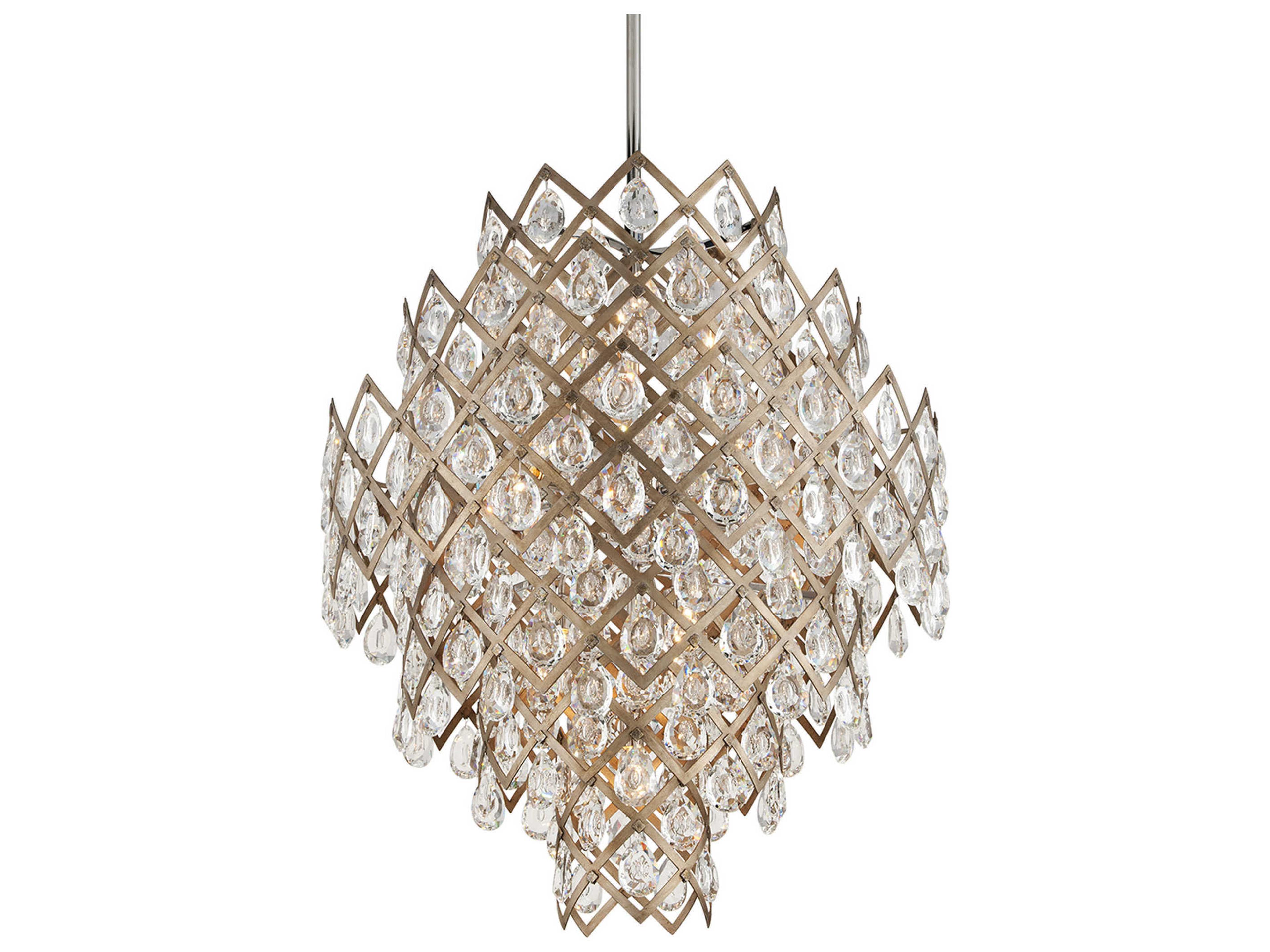 Corbett Lighting Tiara 11-Light Vienna Bronze Crystal Tiered Pendant