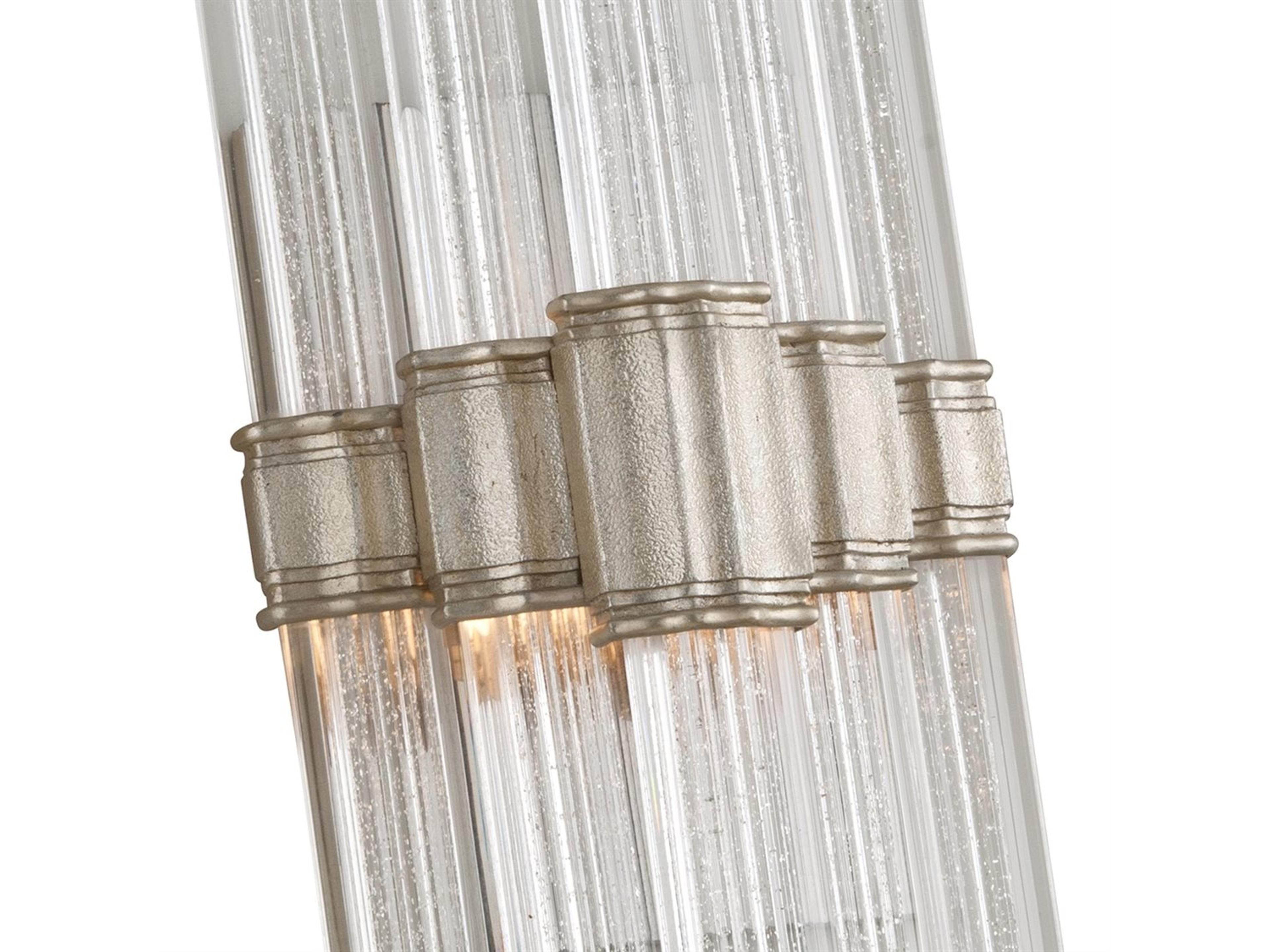 Corbett Lighting Voila 1-Light Modern Silver Leaf Glass LED Wall Sconce