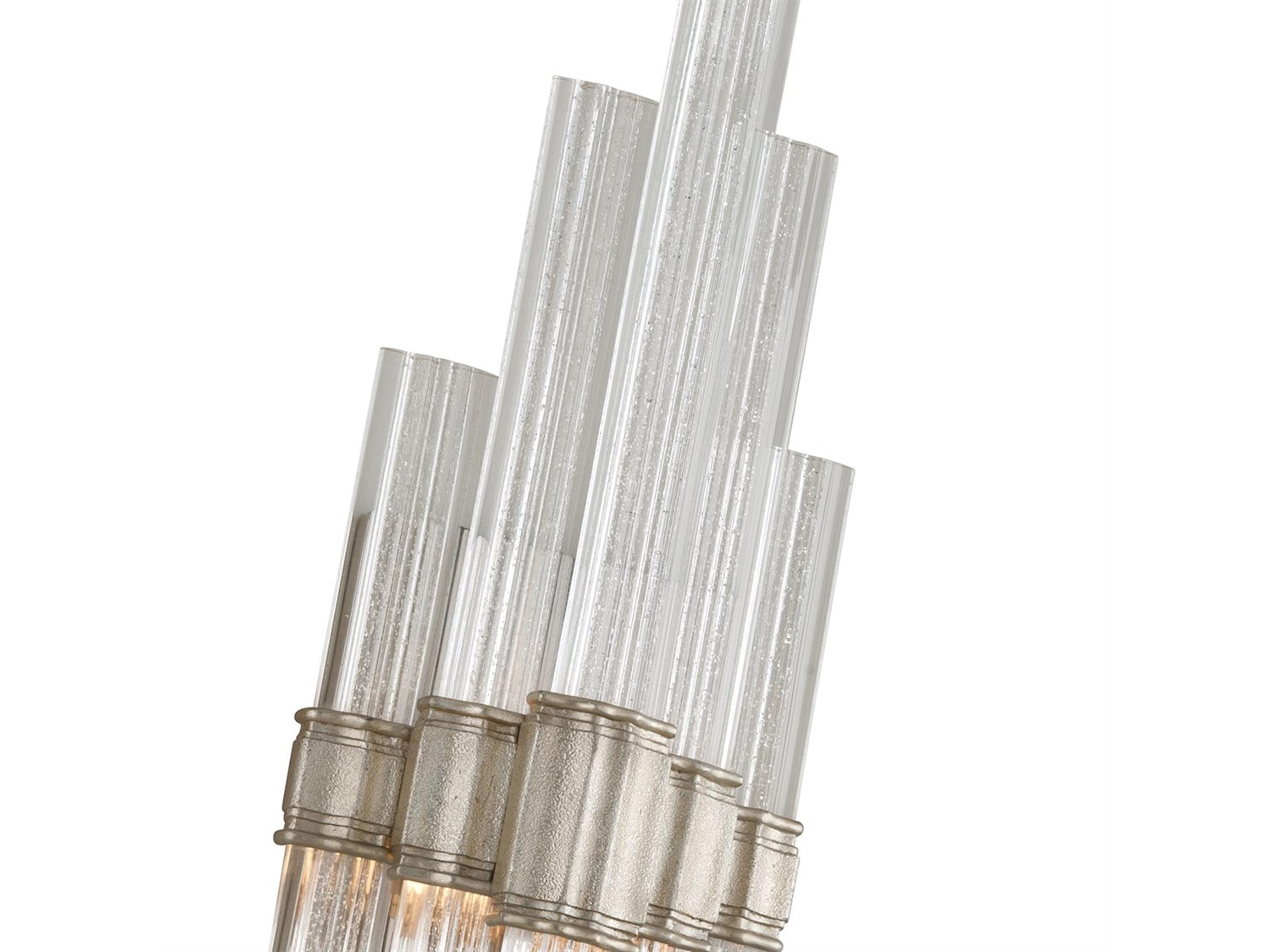 Corbett Lighting Voila 1-Light Modern Silver Leaf Glass LED Wall Sconce