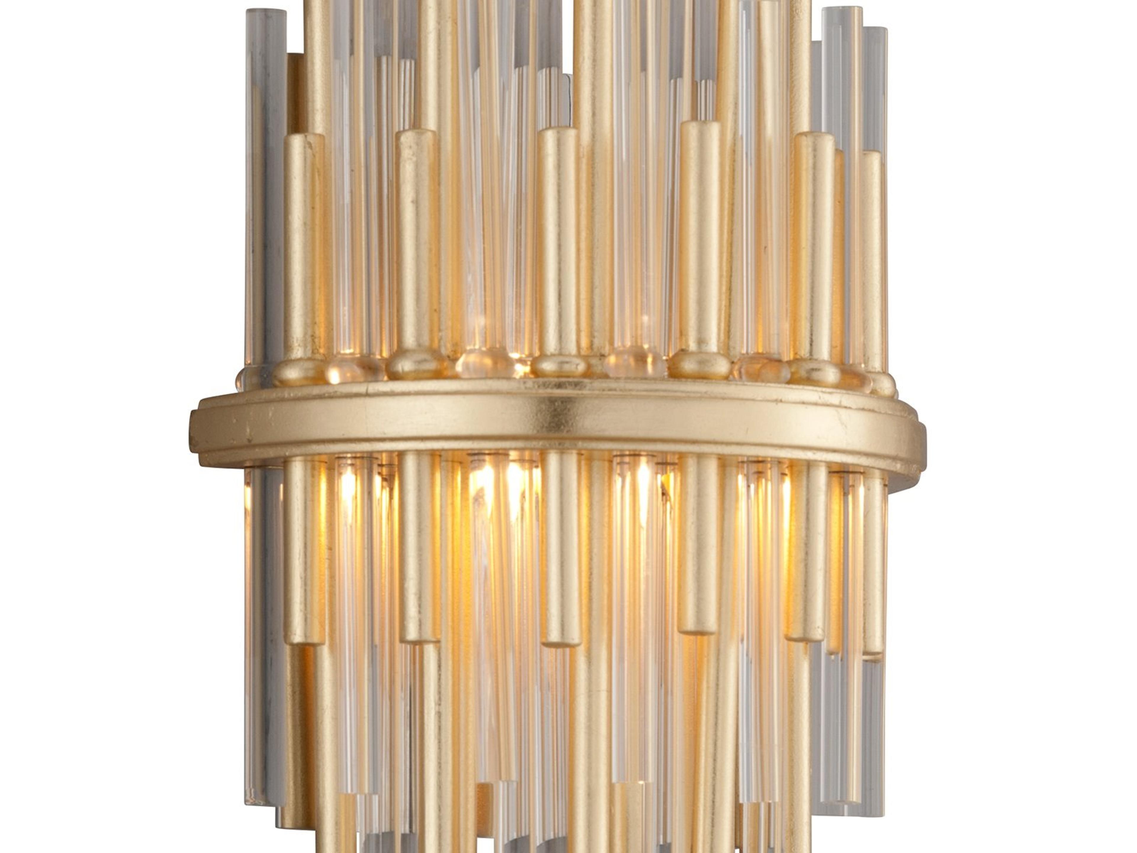 Corbett Lighting Theory 1-Light Gold Leaf Polished Stainless Steel Glass LED Wall Sconce