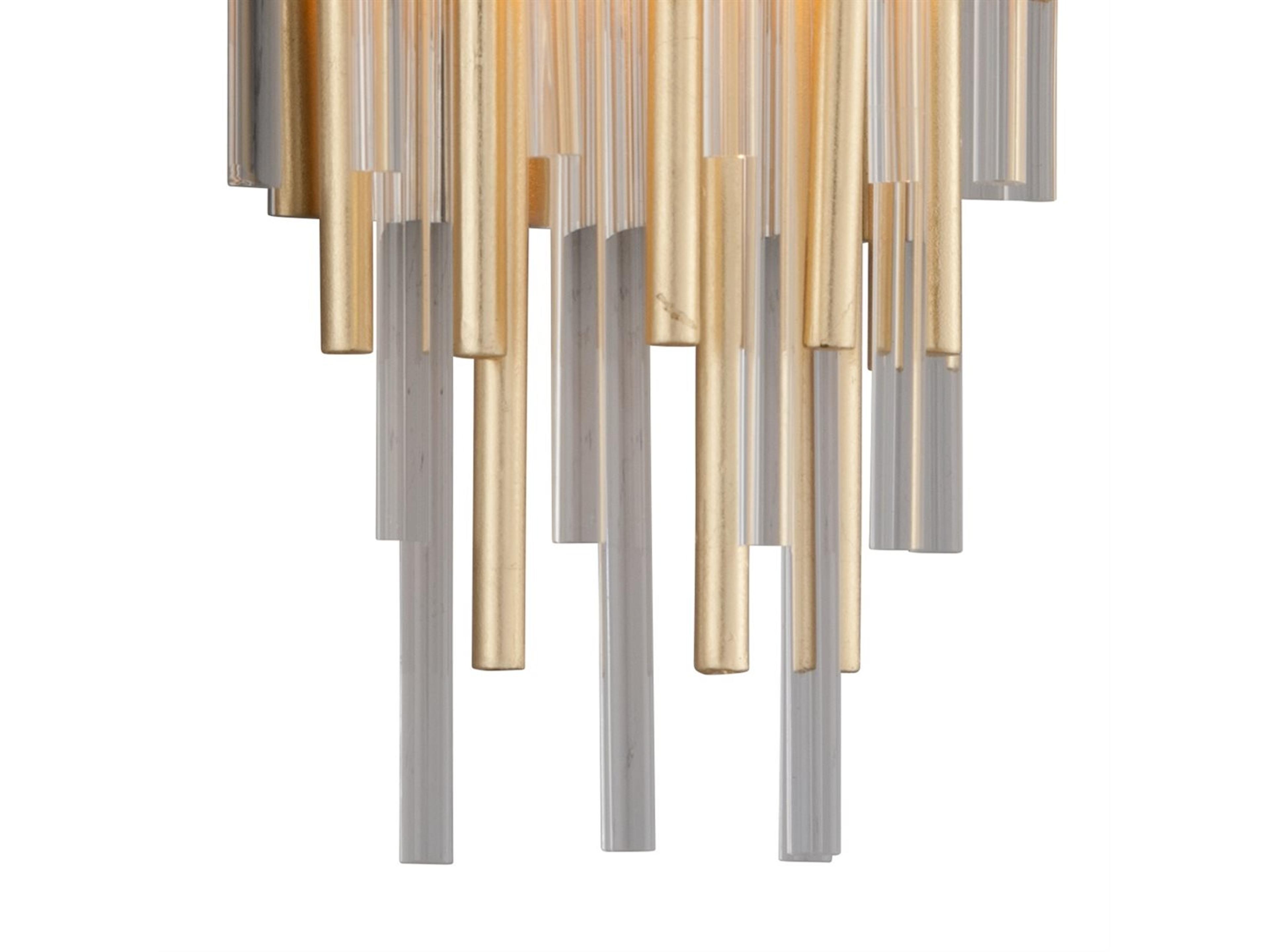 Corbett Lighting Theory 1-Light Gold Leaf Polished Stainless Steel Glass LED Wall Sconce