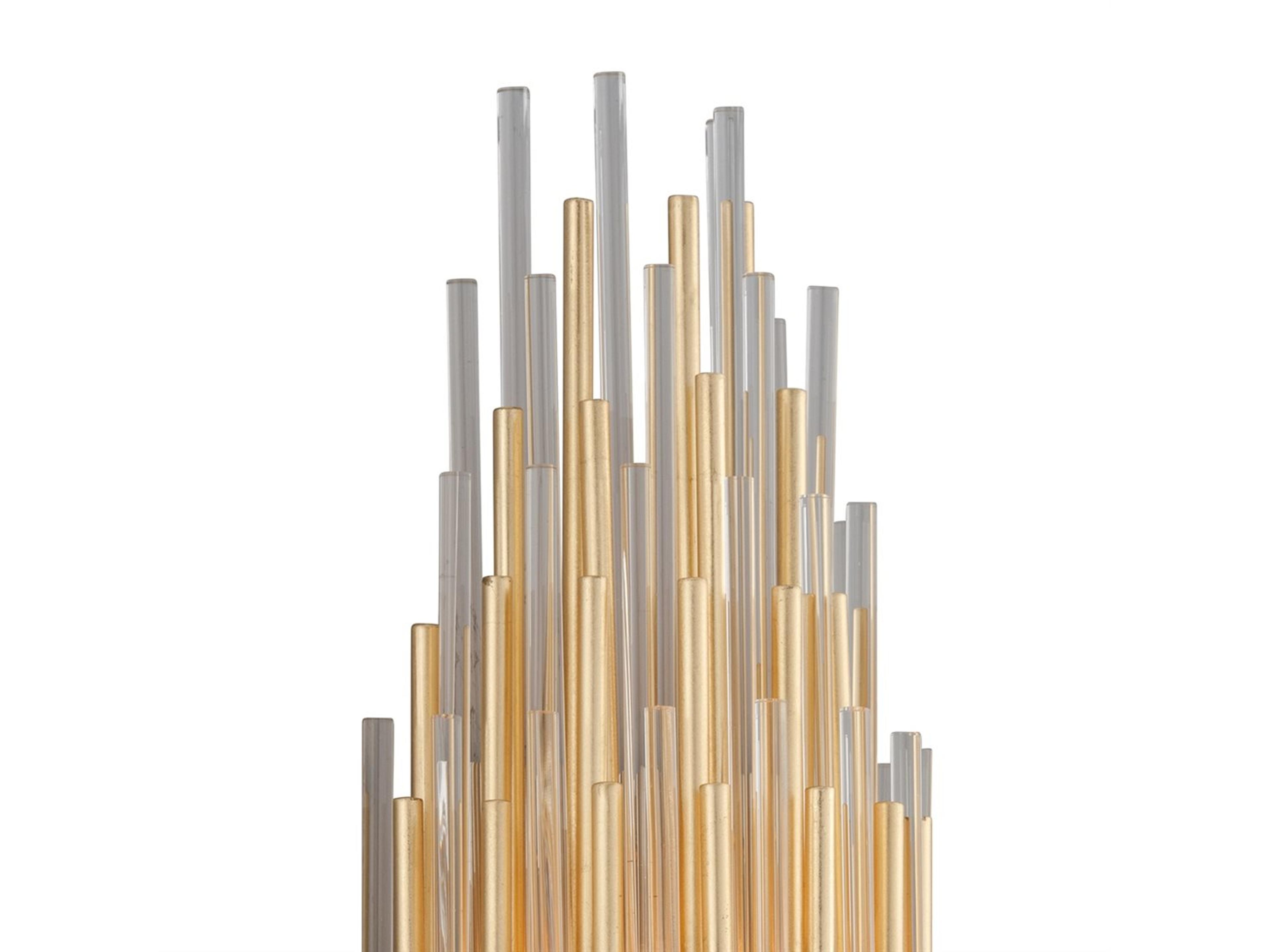 Corbett Lighting Theory 1-Light Gold Leaf Polished Stainless Steel Glass LED Wall Sconce