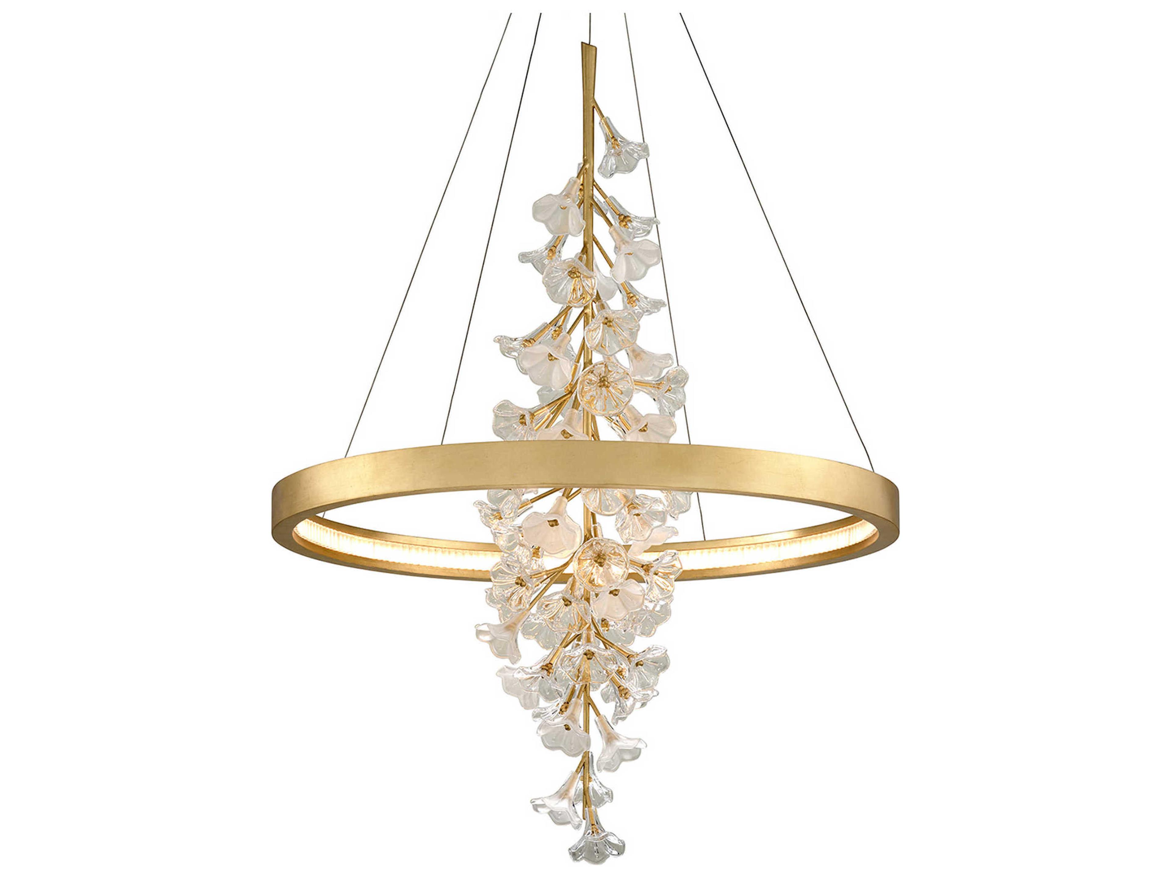Jasmine Pendant Light Modern Gold Leaf