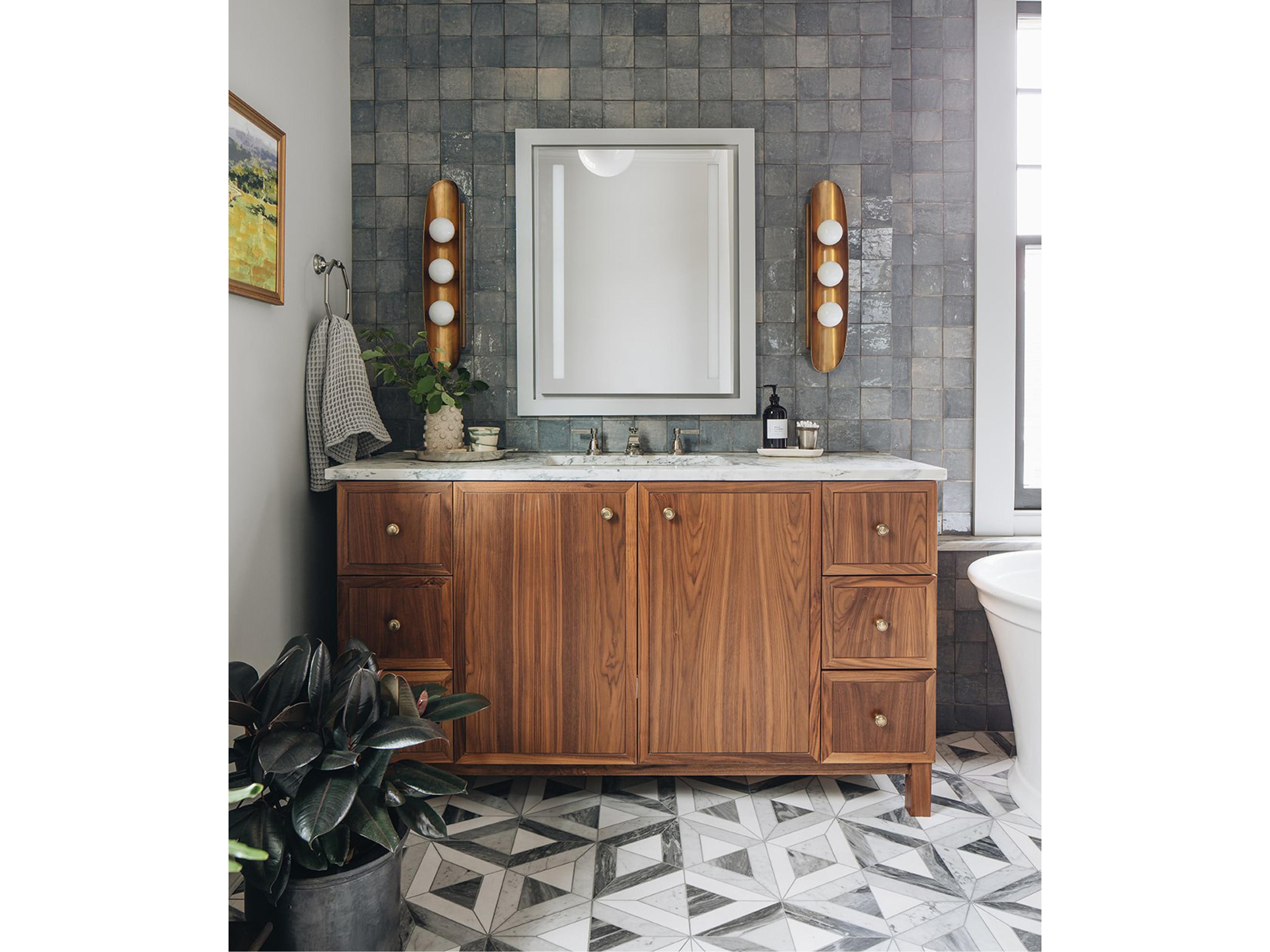 Corbett Lighting Hopper 3-Light Vintage Brass Bronze Glass Wall Sconce