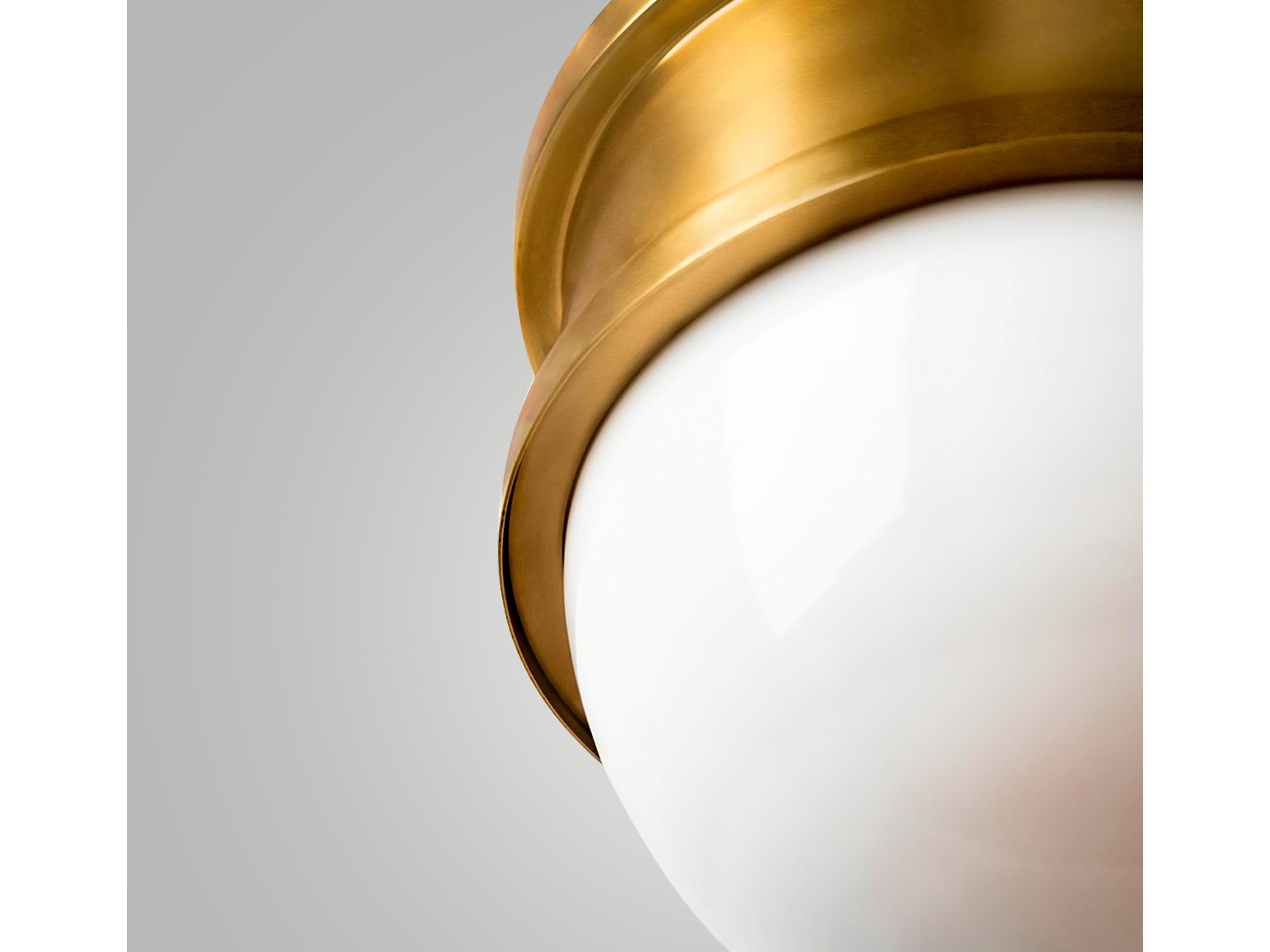 Corbett Lighting Broomley 2-Light Vintage Brass Glass Globe Pendant