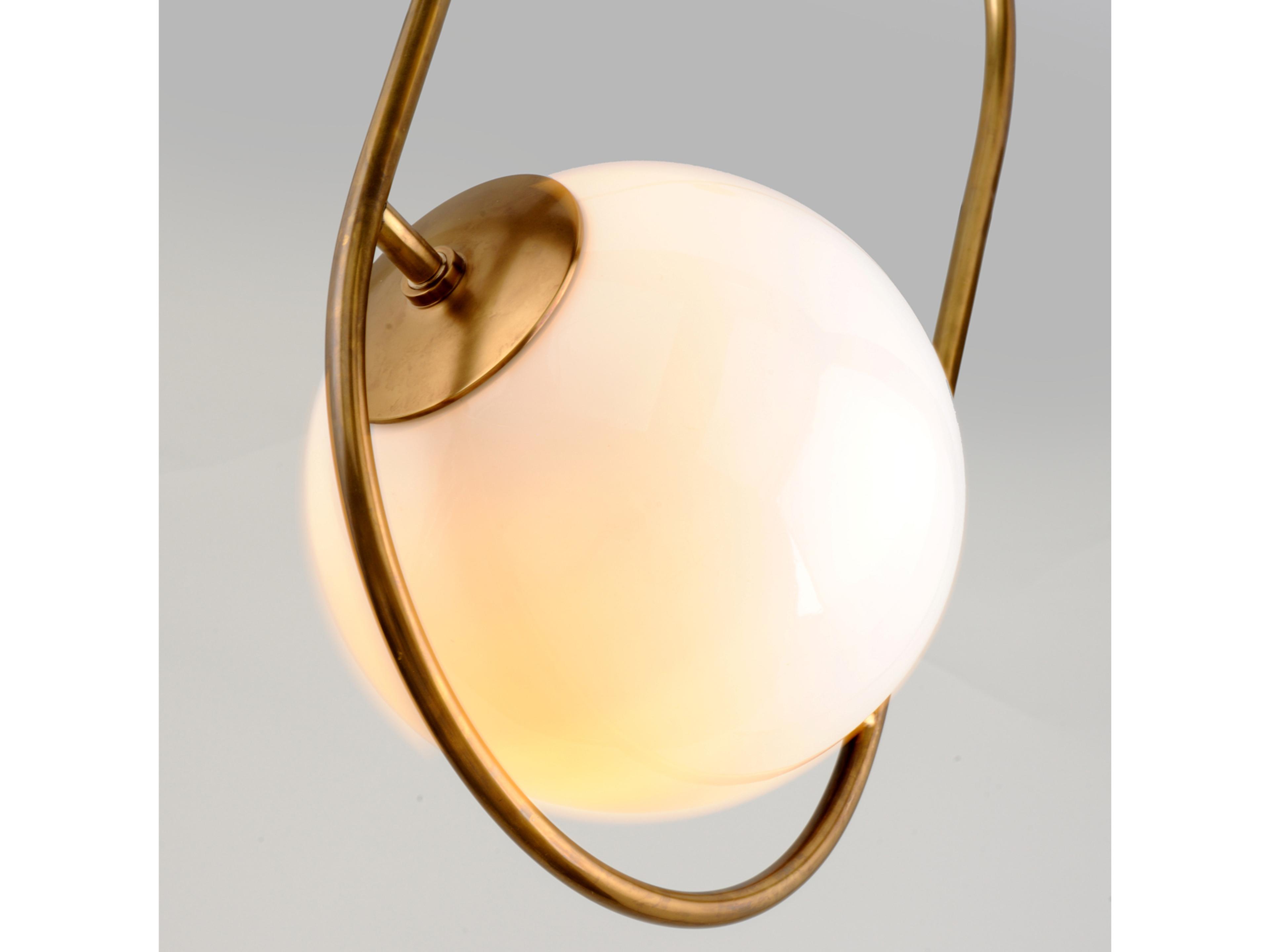 Corbett Lighting Everley 1-Light Vintage Brass Glass Globe Mini Pendant