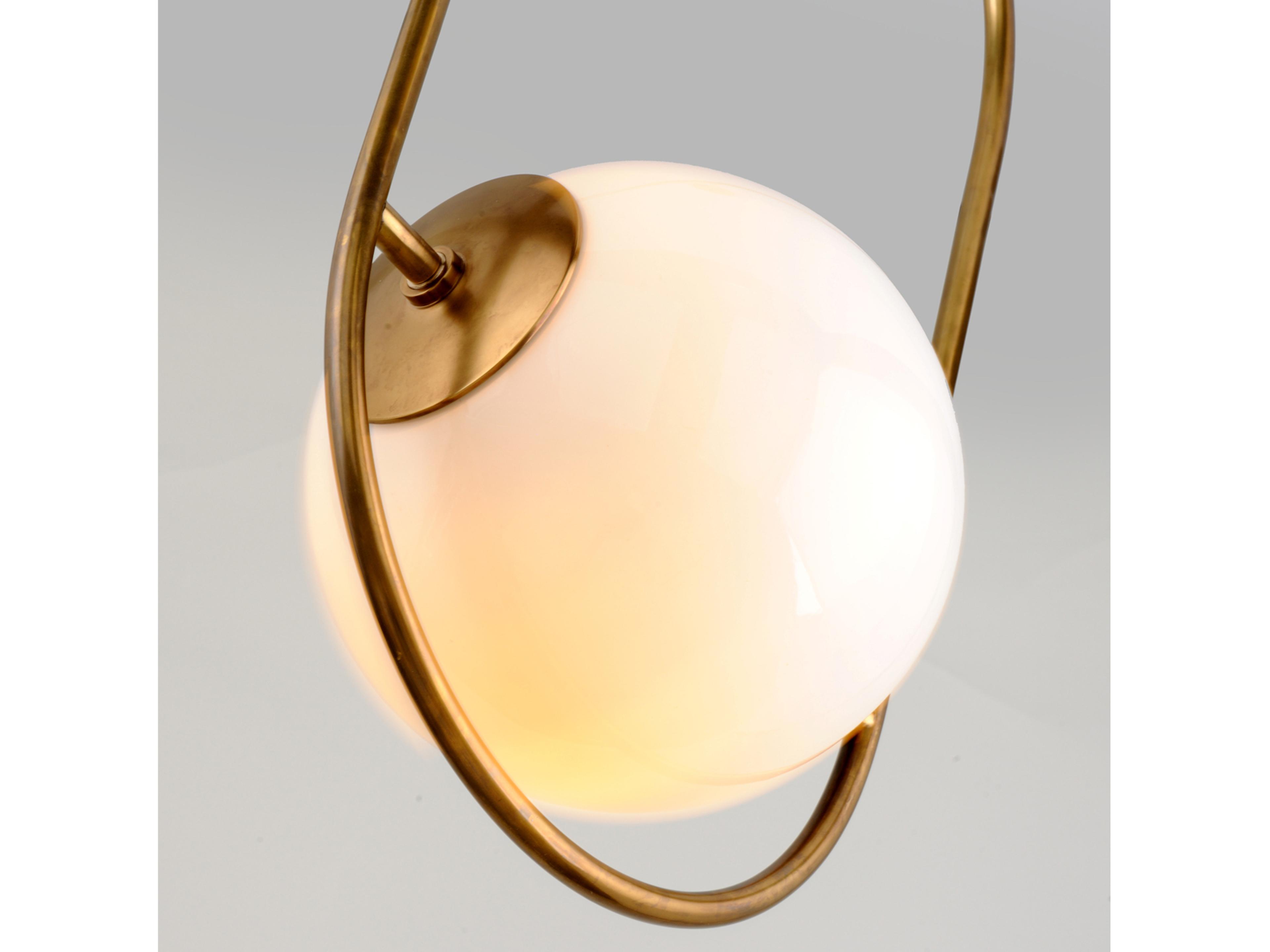 Corbett Lighting Everley 1-Light Vintage Brass Glass Globe Pendant