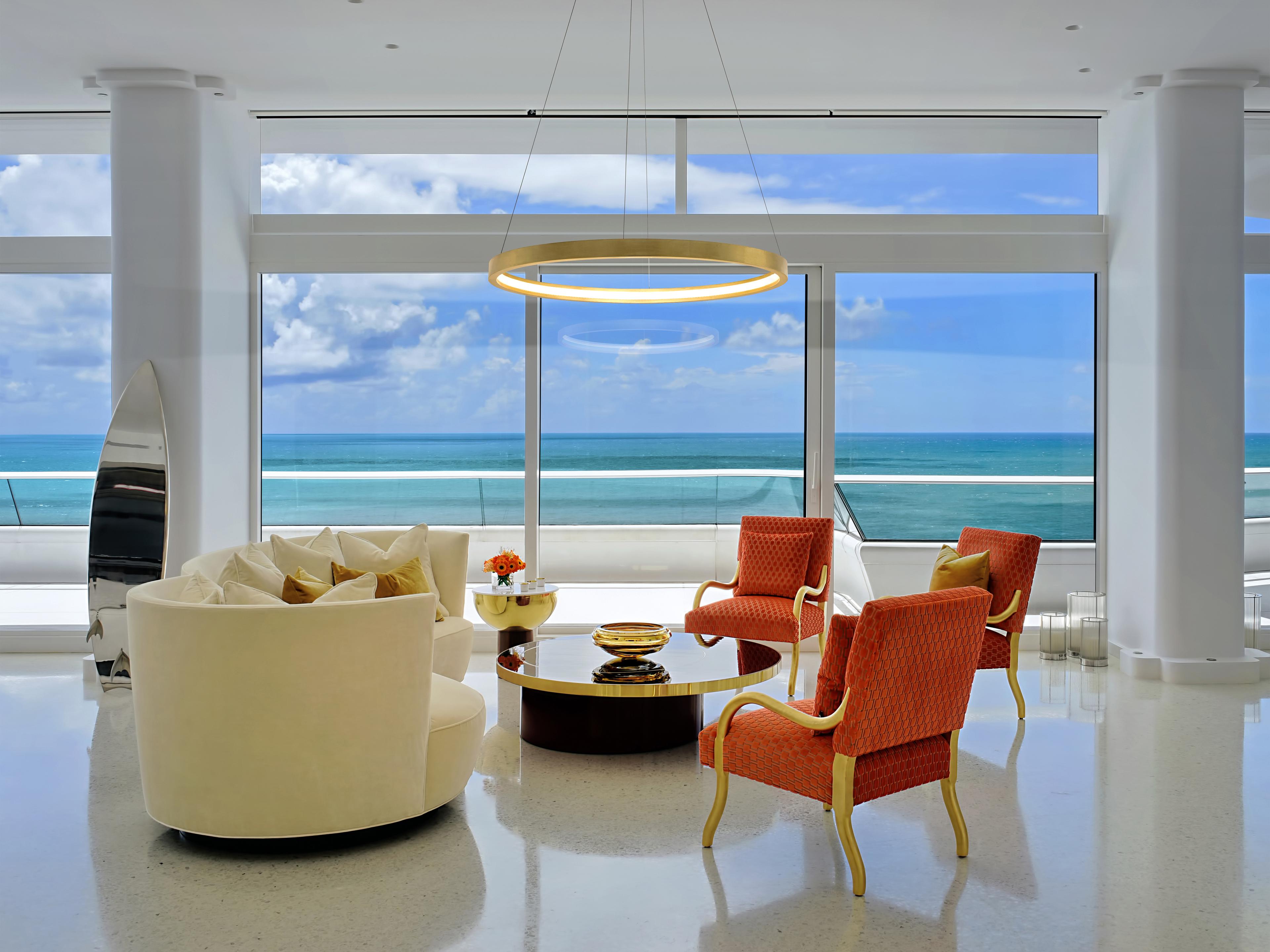 Corbett Lighting Jasmine 1-Light Gold Leaf Glass LED Round Pendant