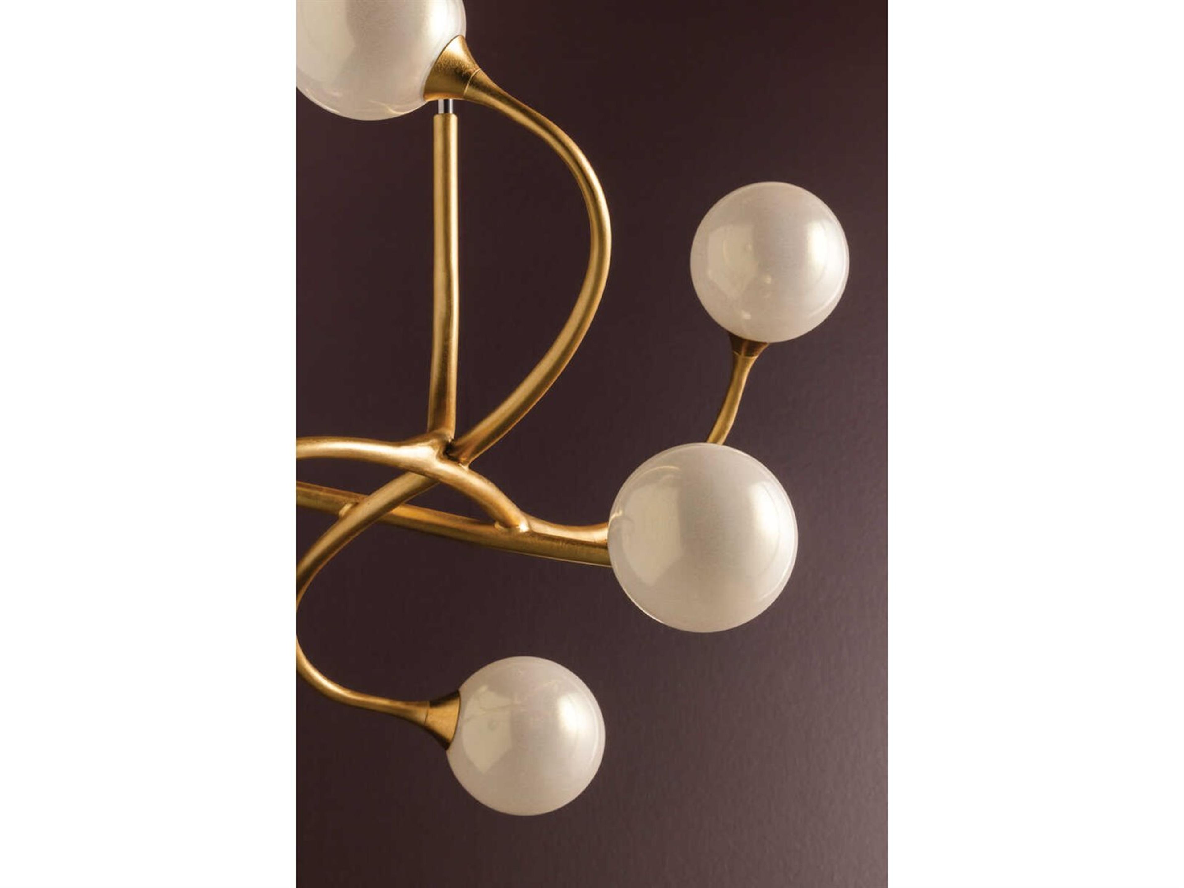 Corbett Lighting Signature 6-Light Gold Leaf Glass LED Globe Chandelier