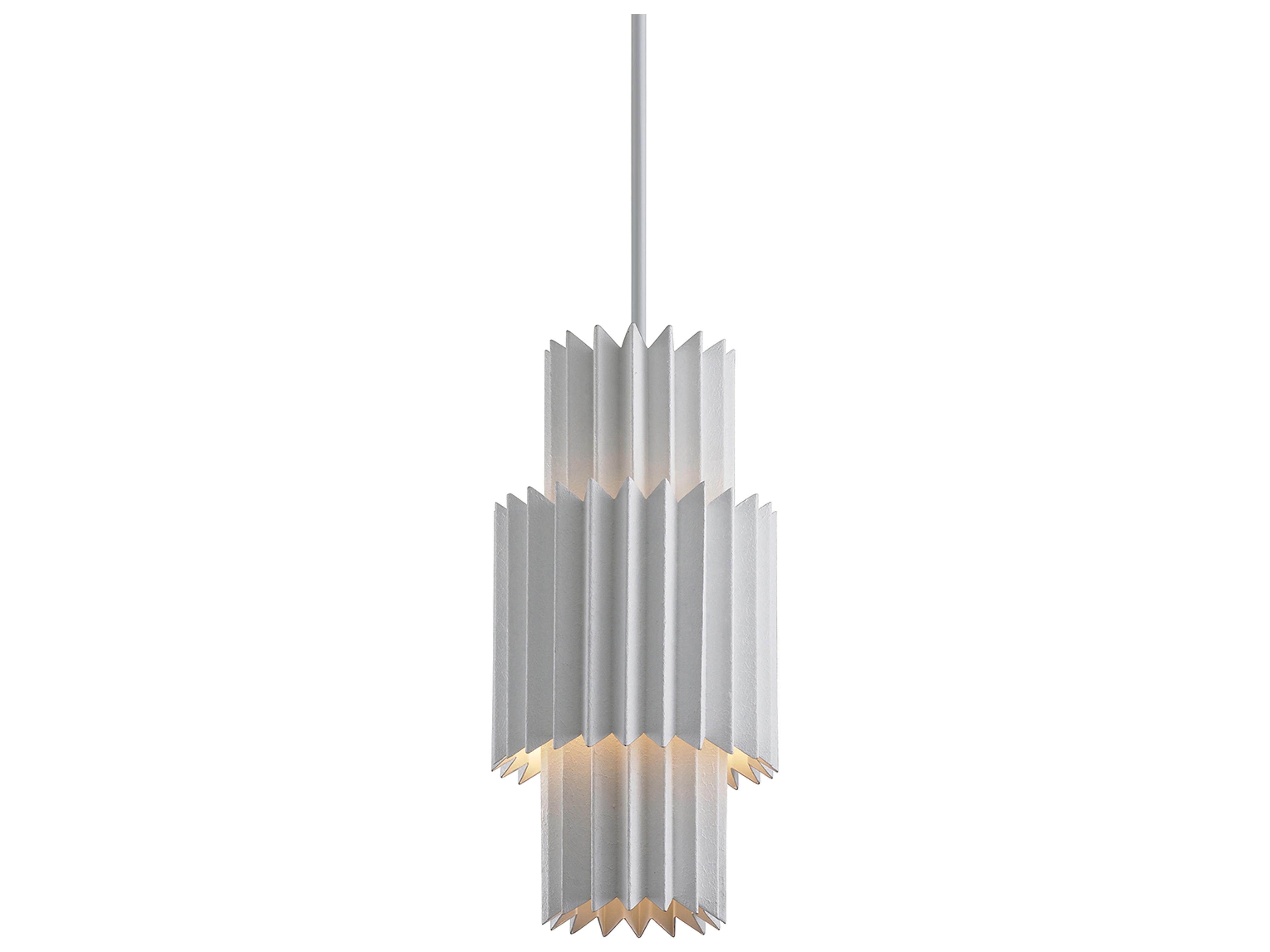 Corbett Lighting Moxy 1-Light Gesso White Mini Pendant