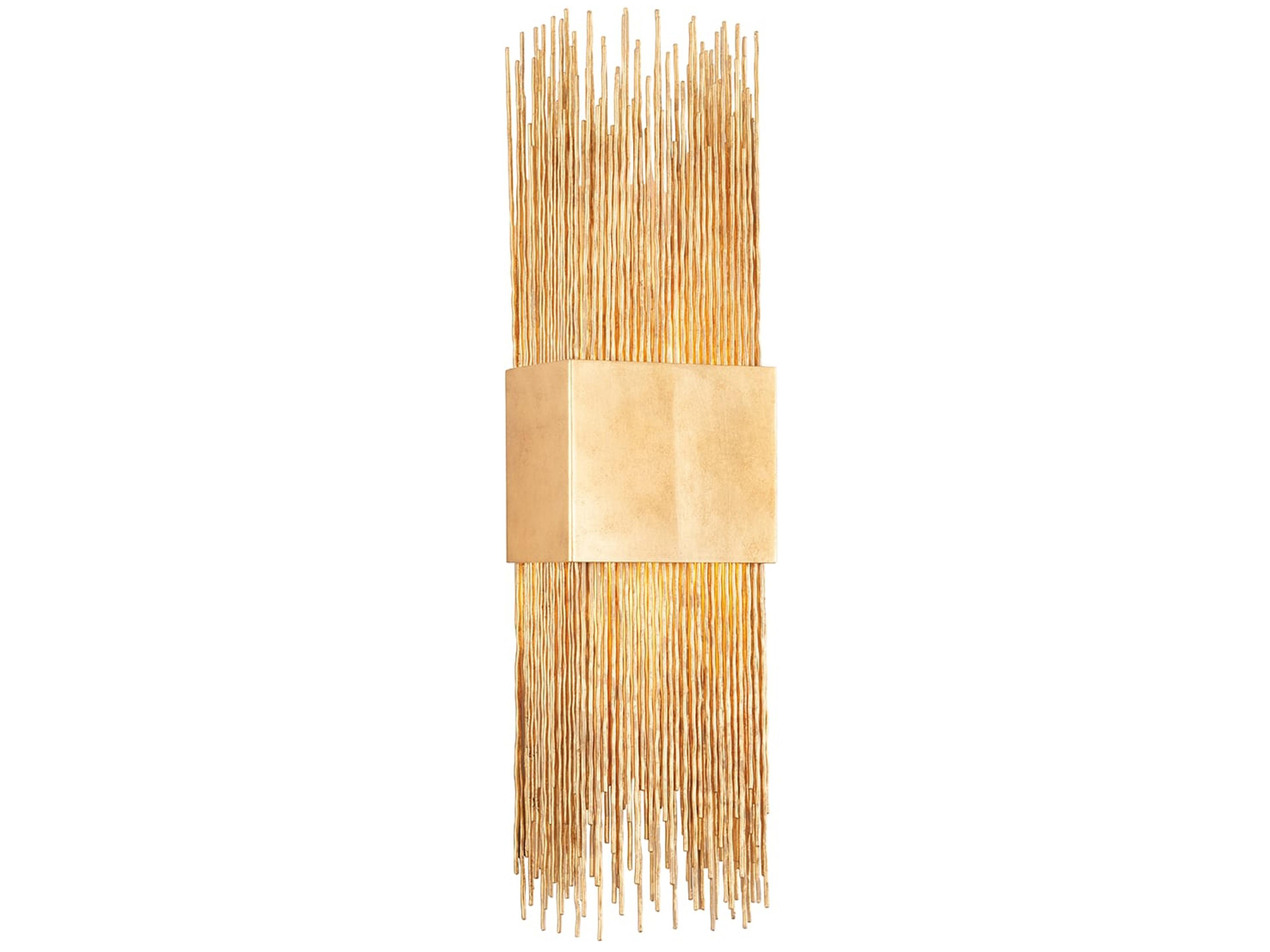 Sabine 2-Light Vintage Gold Leaf Wall Sconce