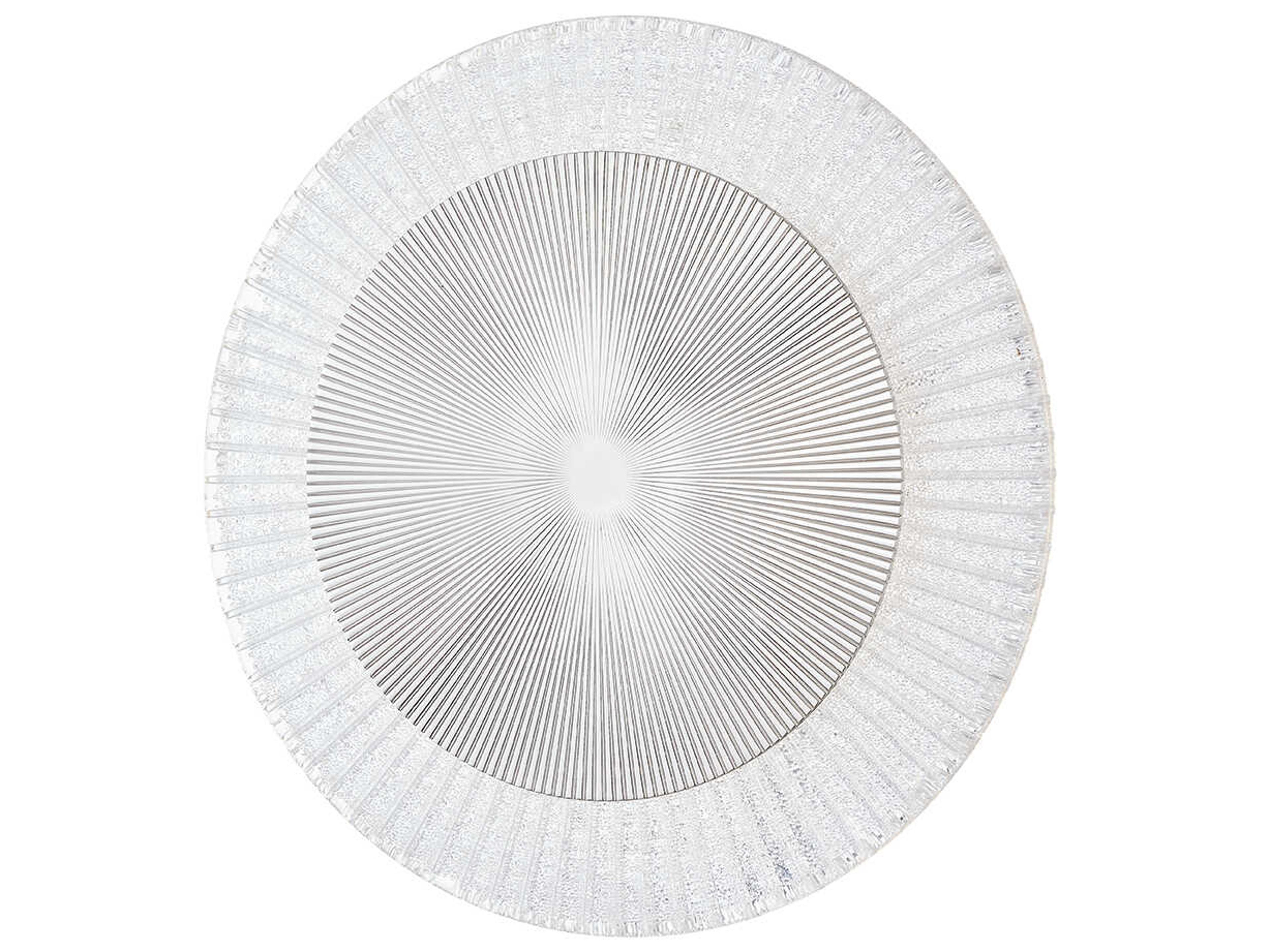 Corbett Lighting Topaz 1-Light Polished Nickel Glass LED Round Flush Mount