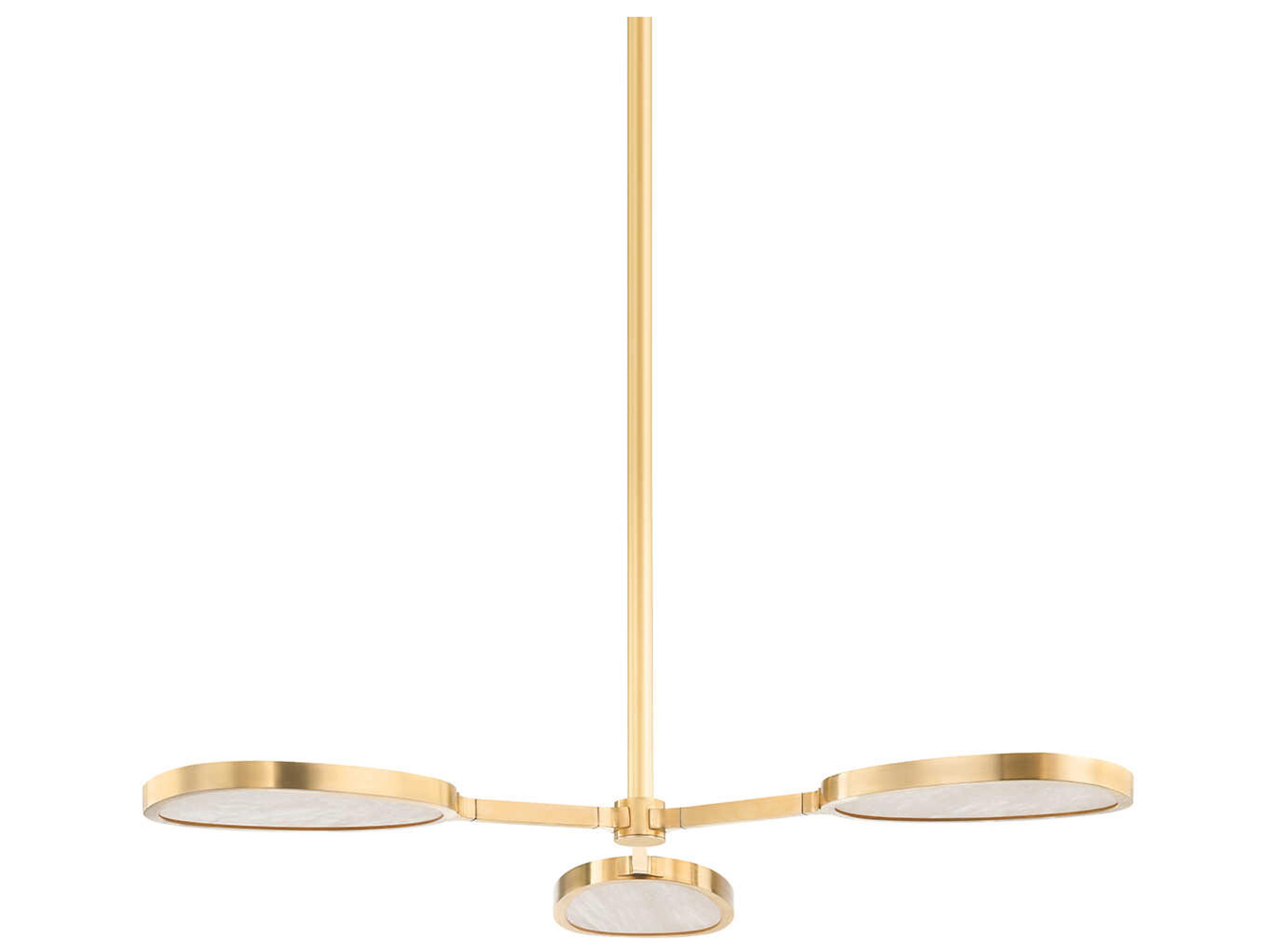 Beirut 3-Light Vintage Brass LED Chandelier