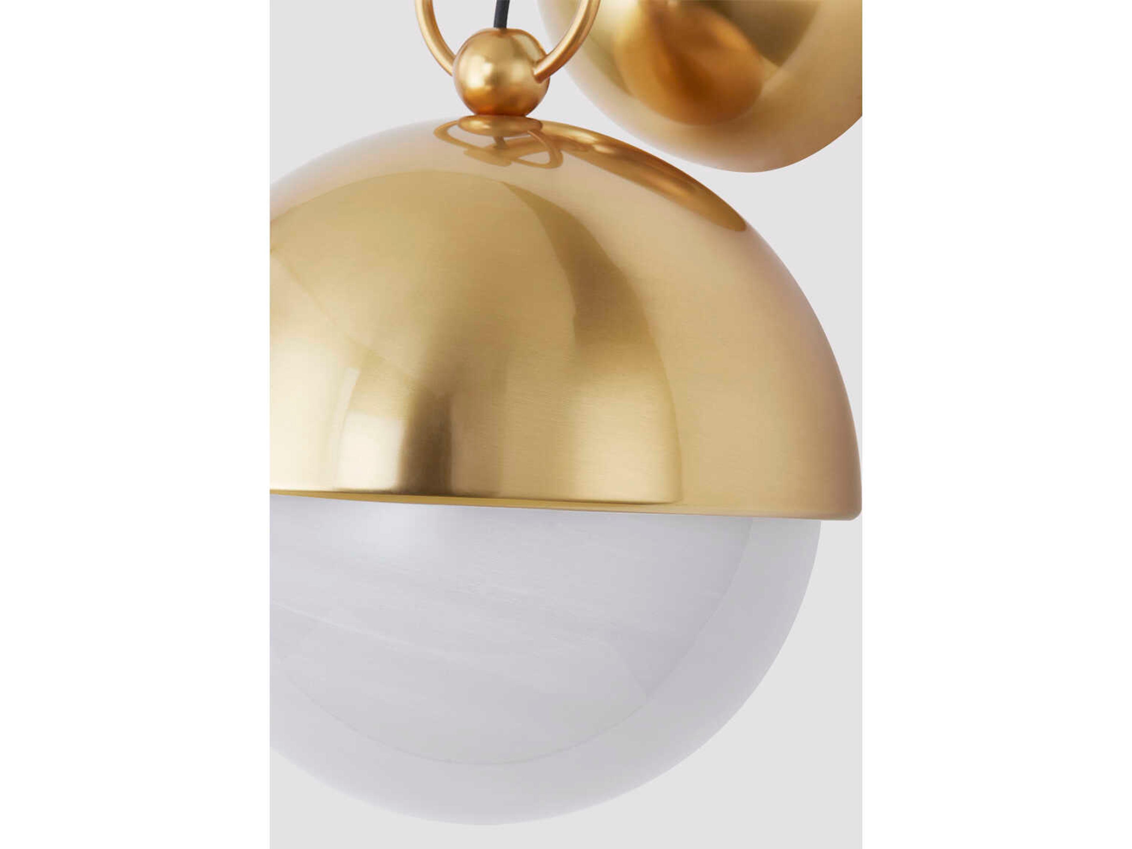 Corbett Lighting Althea 1-Light Vintage Polished Brass Glass Wall Sconce