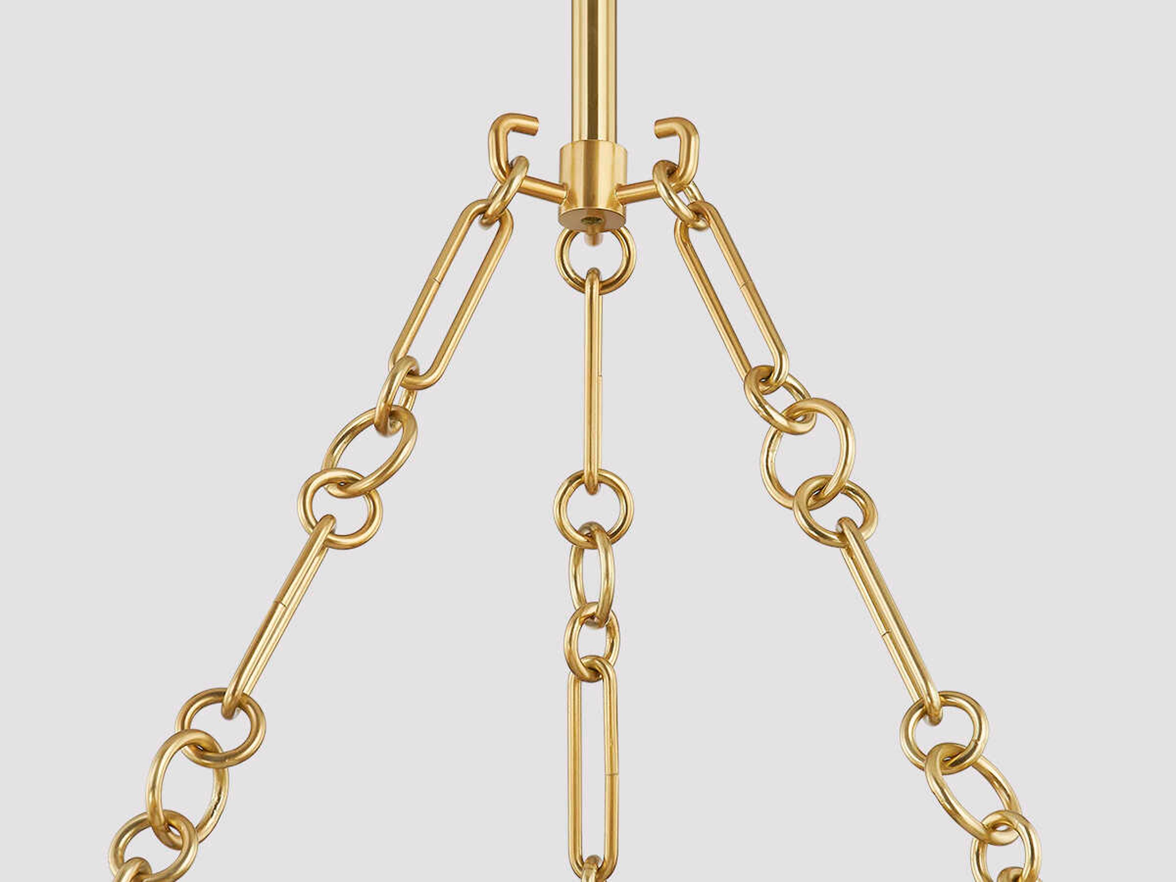 Corbett Lighting Althea 12-Light Vintage Polished Brass Glass Globe Chandelier