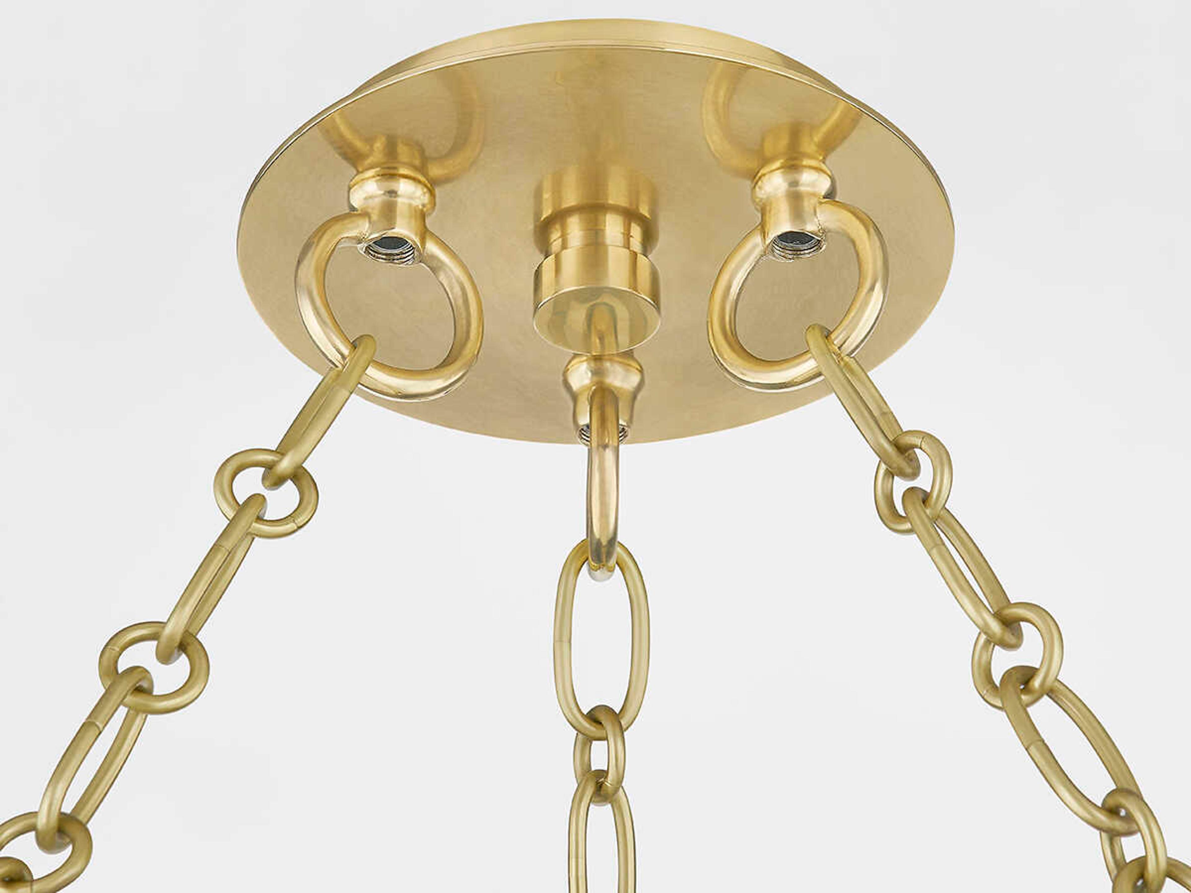 Corbett Lighting Citrine 15-Light Vintage Brass Glass LED Round Chandelier