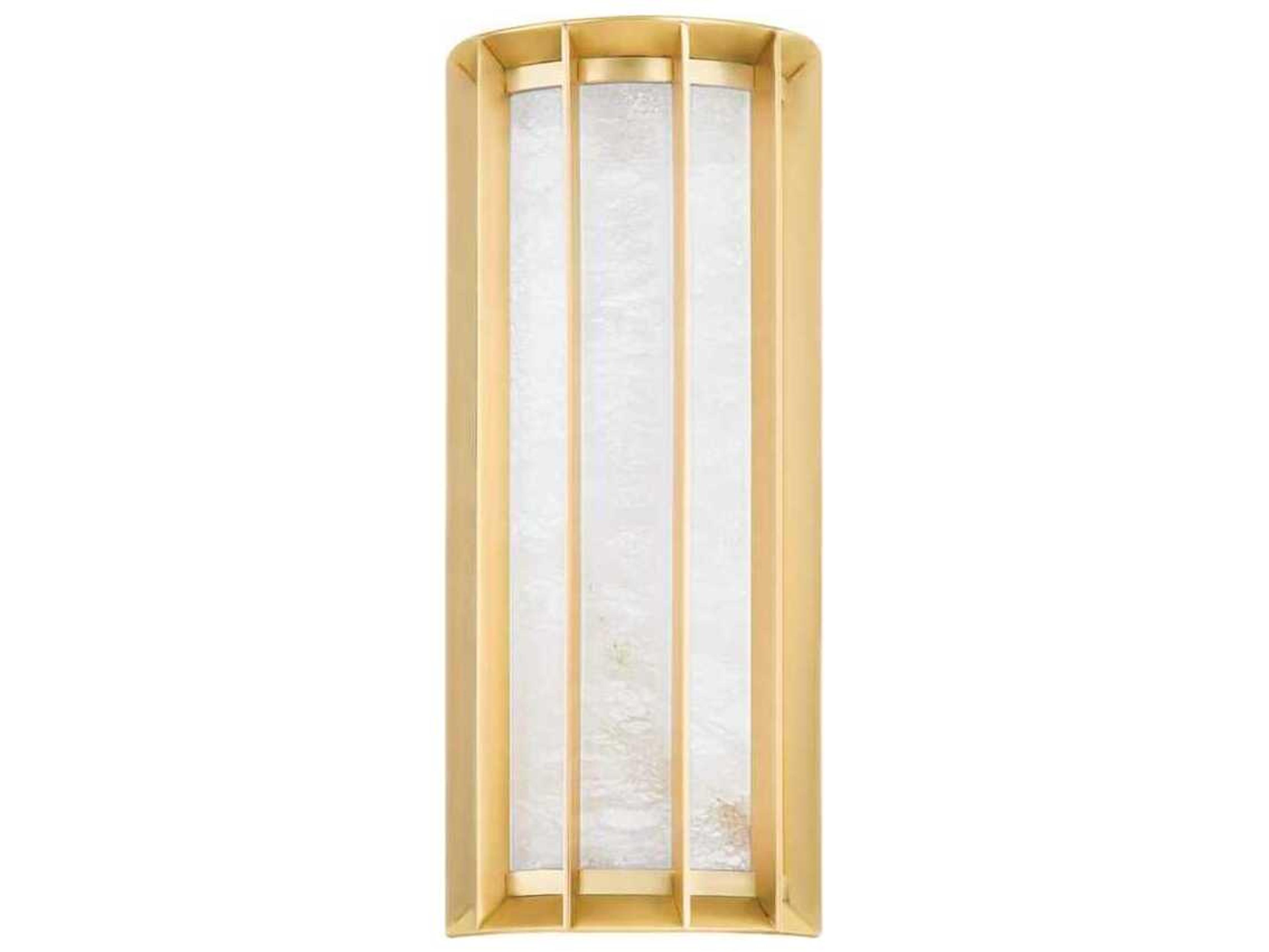 Leda 1-Light Vintage Brass Glass LED Wall Sconce