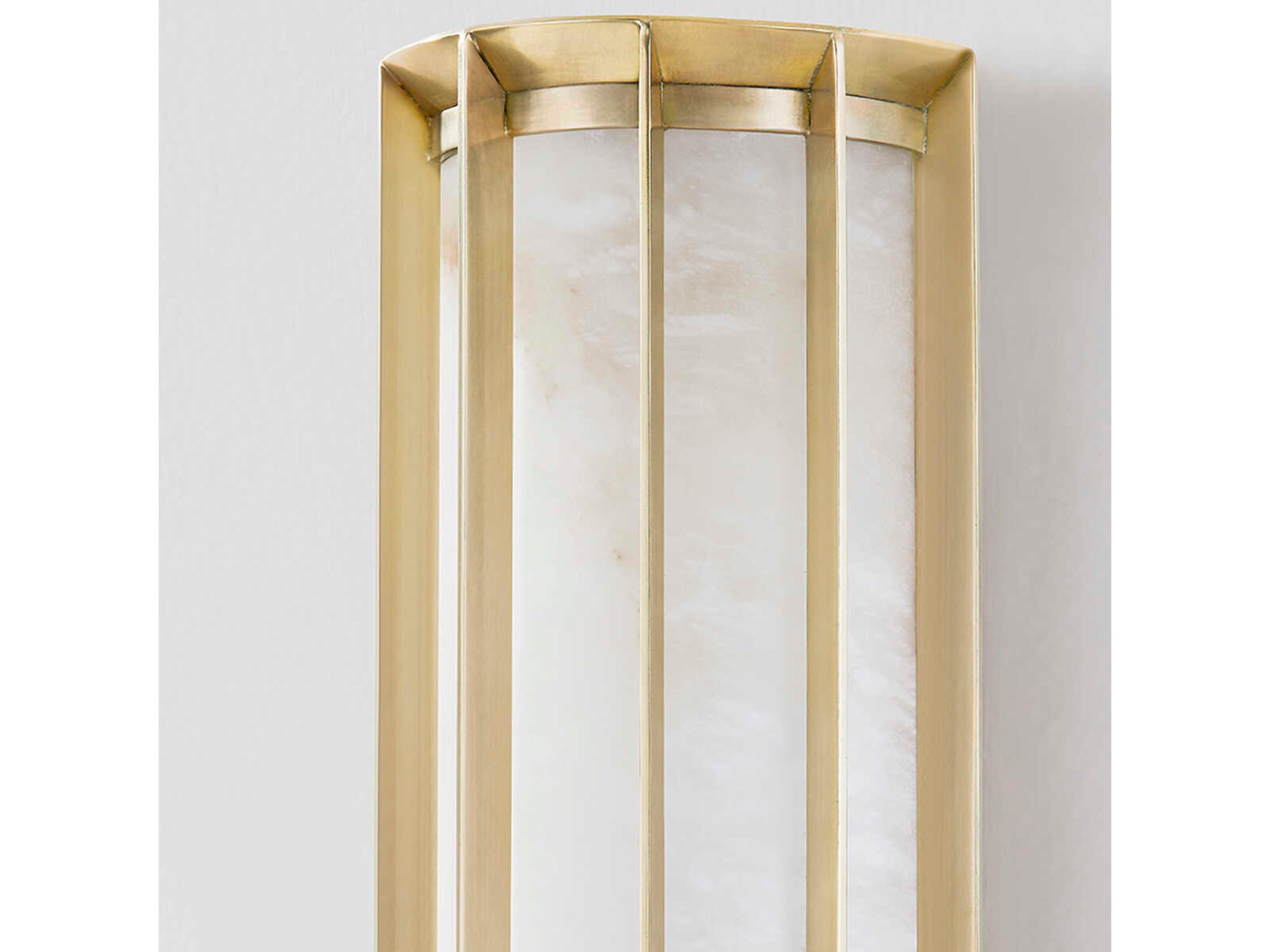 Corbett Lighting Leda 1-Light Vintage Brass Glass LED Wall Sconce