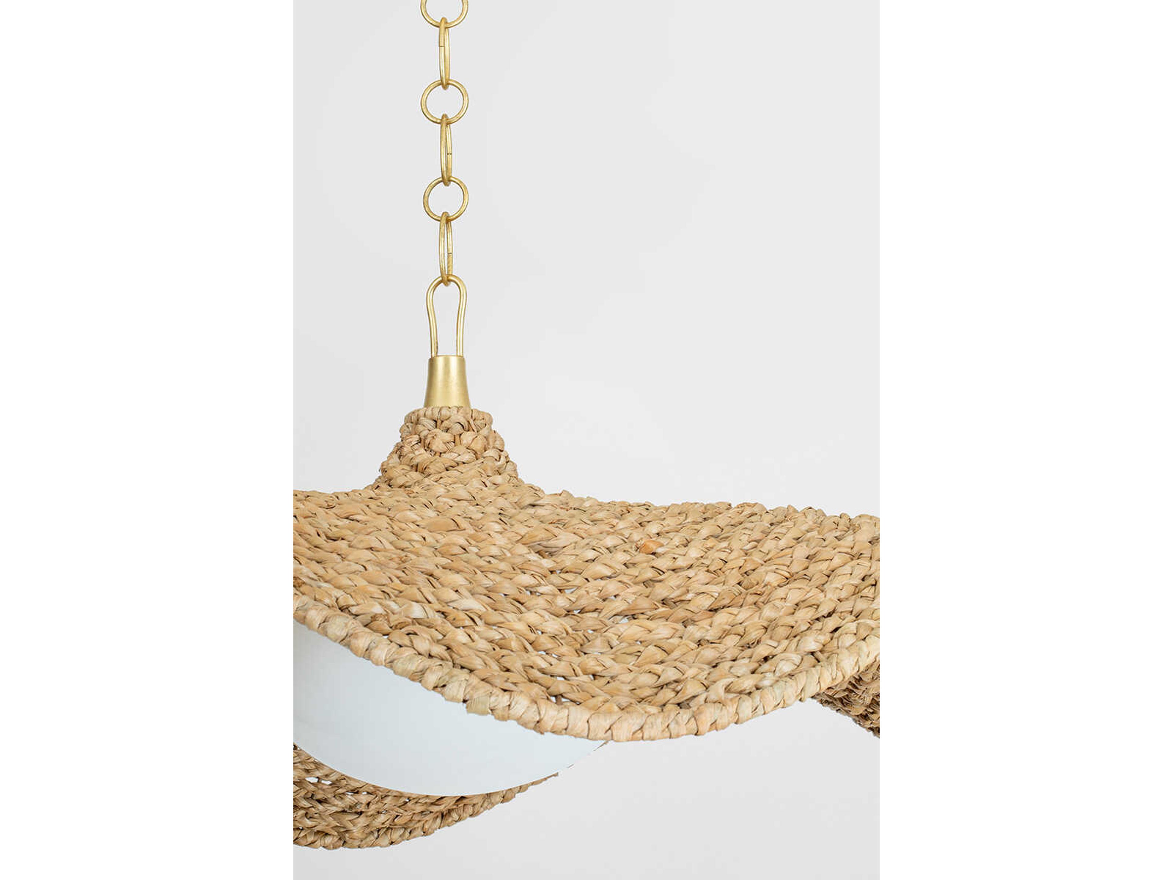 Corbett Lighting Levene 1-Light Vintage Gold Leaf Brown Glass Pendant