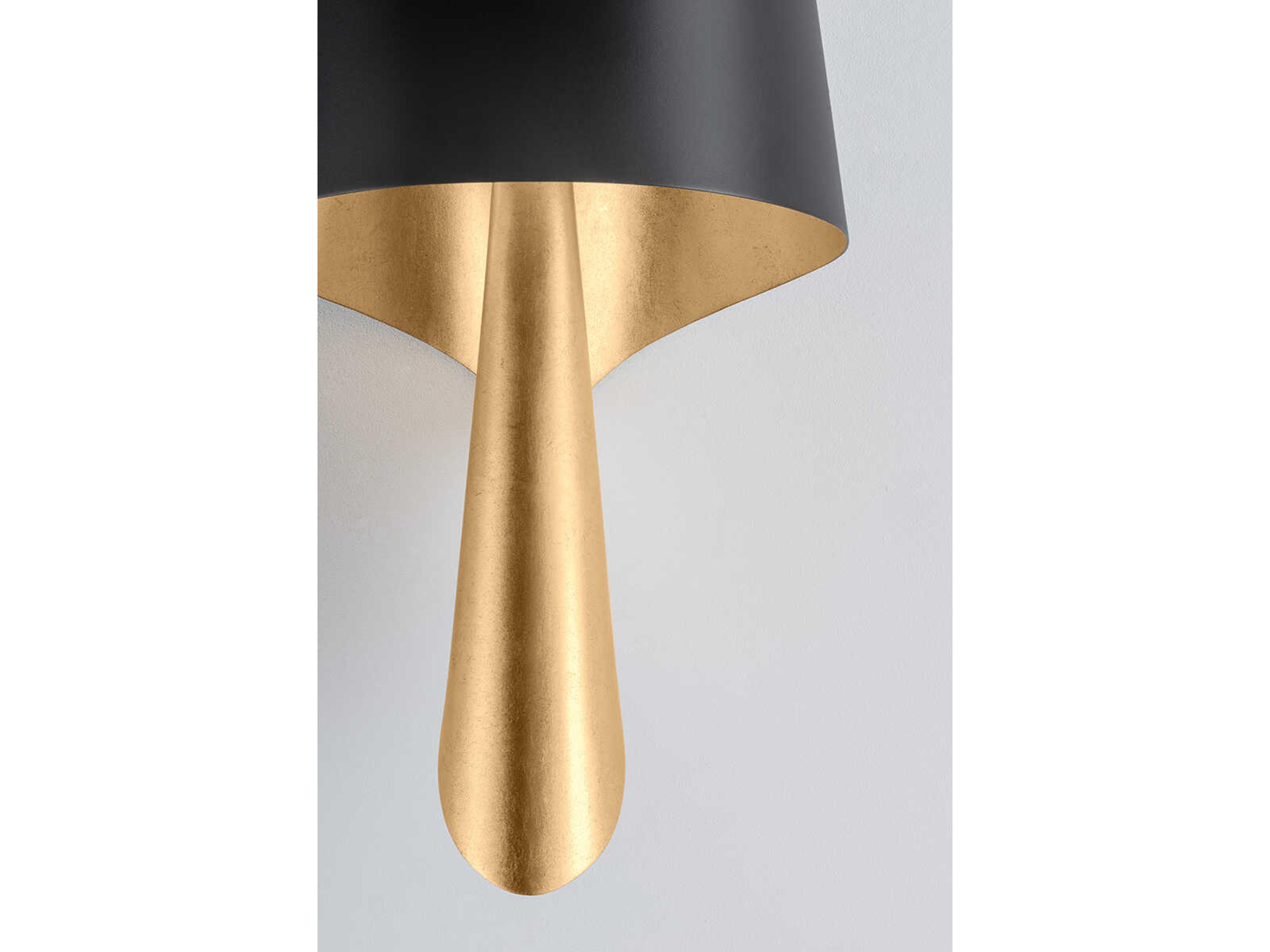 Corbett Lighting Lucia 1-Light Vintage Gold Leaf Soft Black Wall Sconce