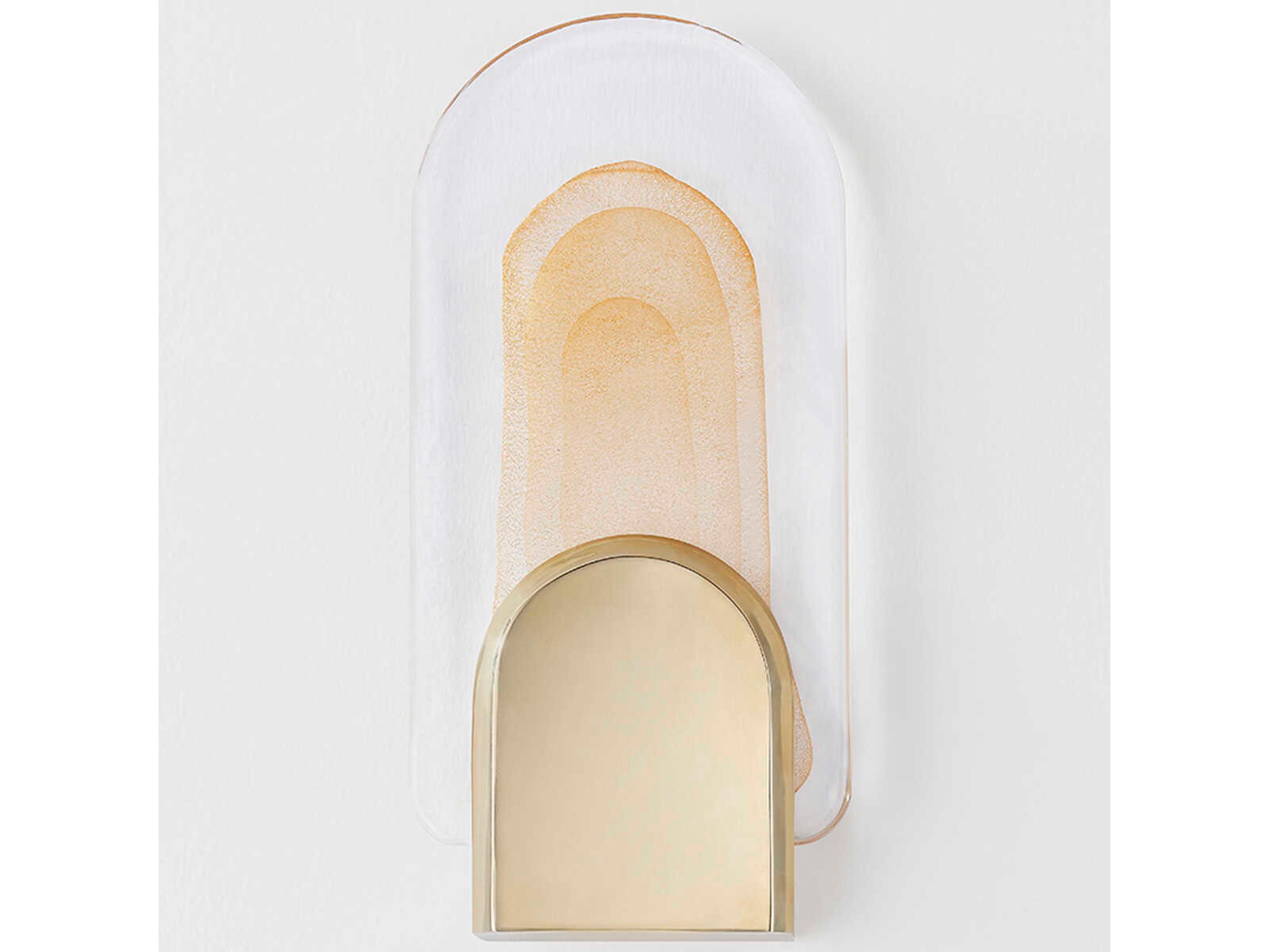 Corbett Lighting Morganite 1-Light Vintage Brass Glass LED Wall Sconce