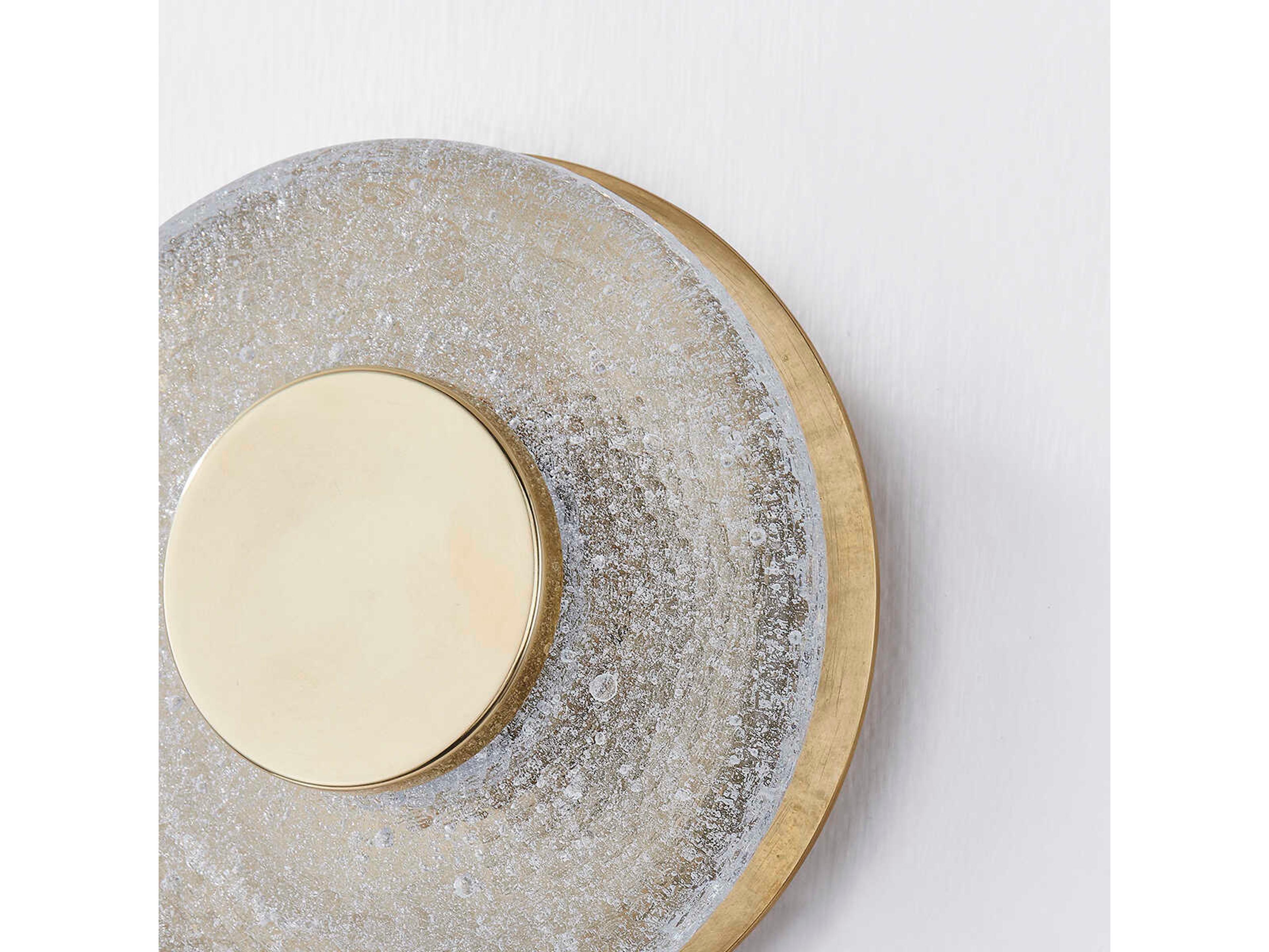 Corbett Lighting Pearl 1-Light Vintage Brass Glass LED Wall Sconce