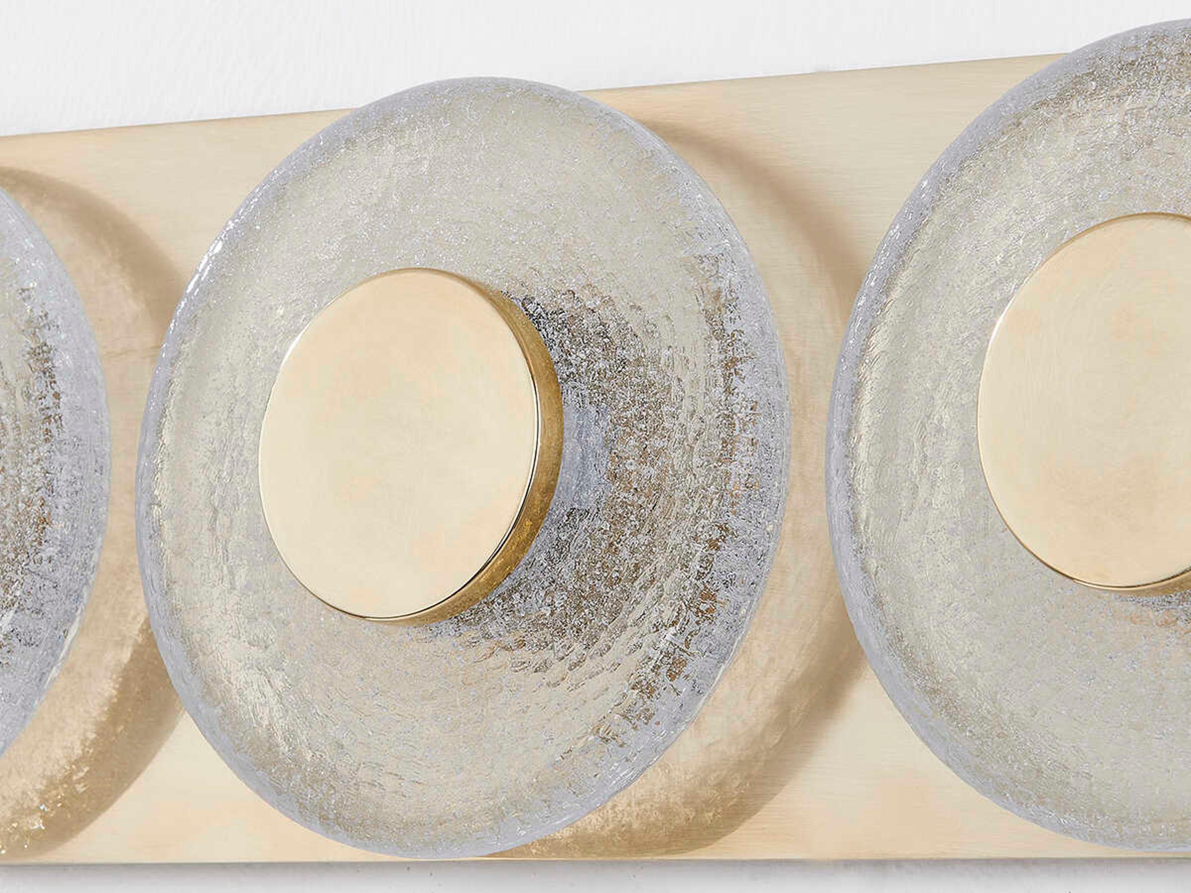 Corbett Lighting Pearl 3-Light Vintage Brass Glass LED Vanity Light