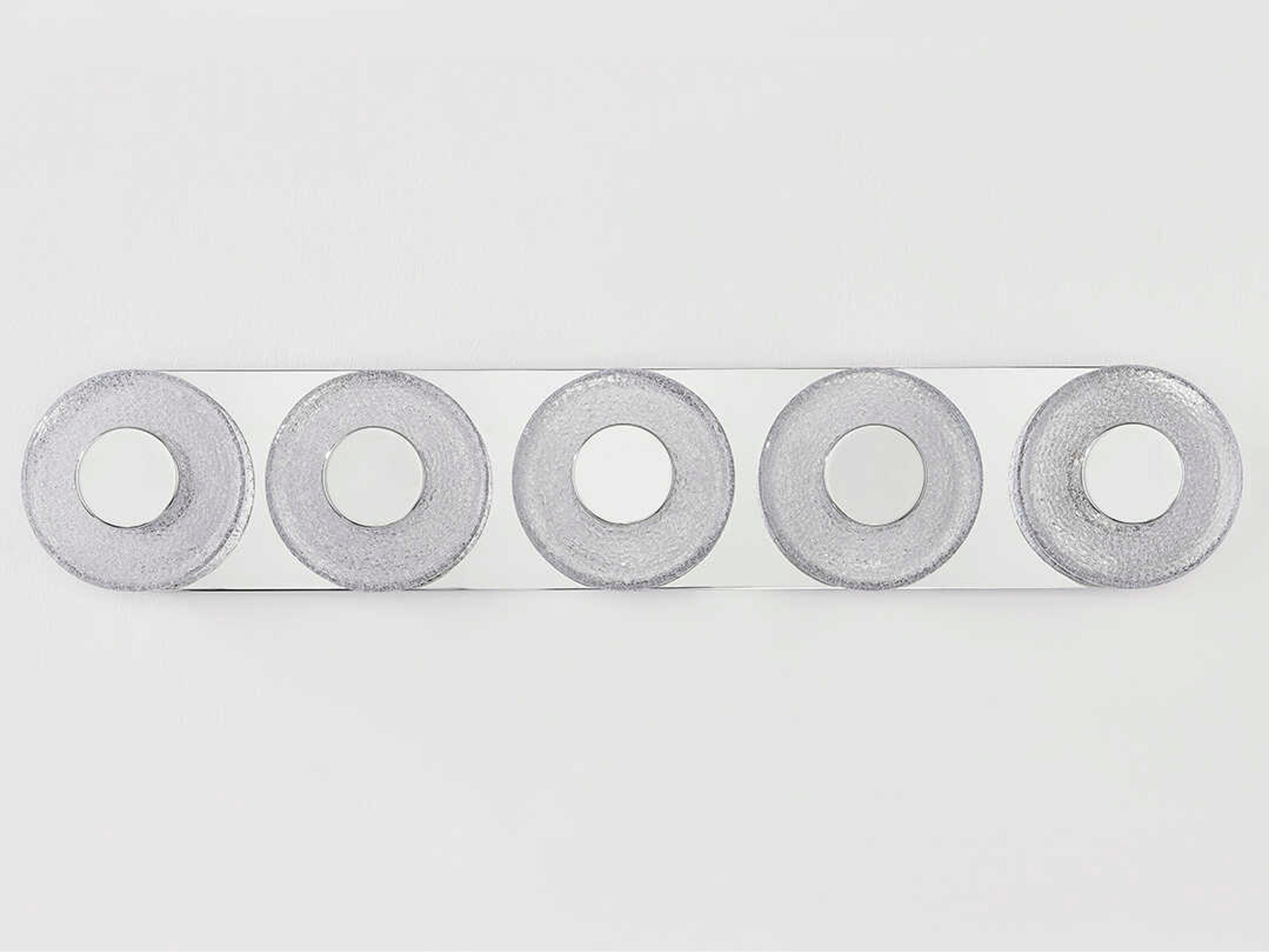 Corbett Lighting Pearl 5-Light Polished Nickel Glass LED Vanity Light