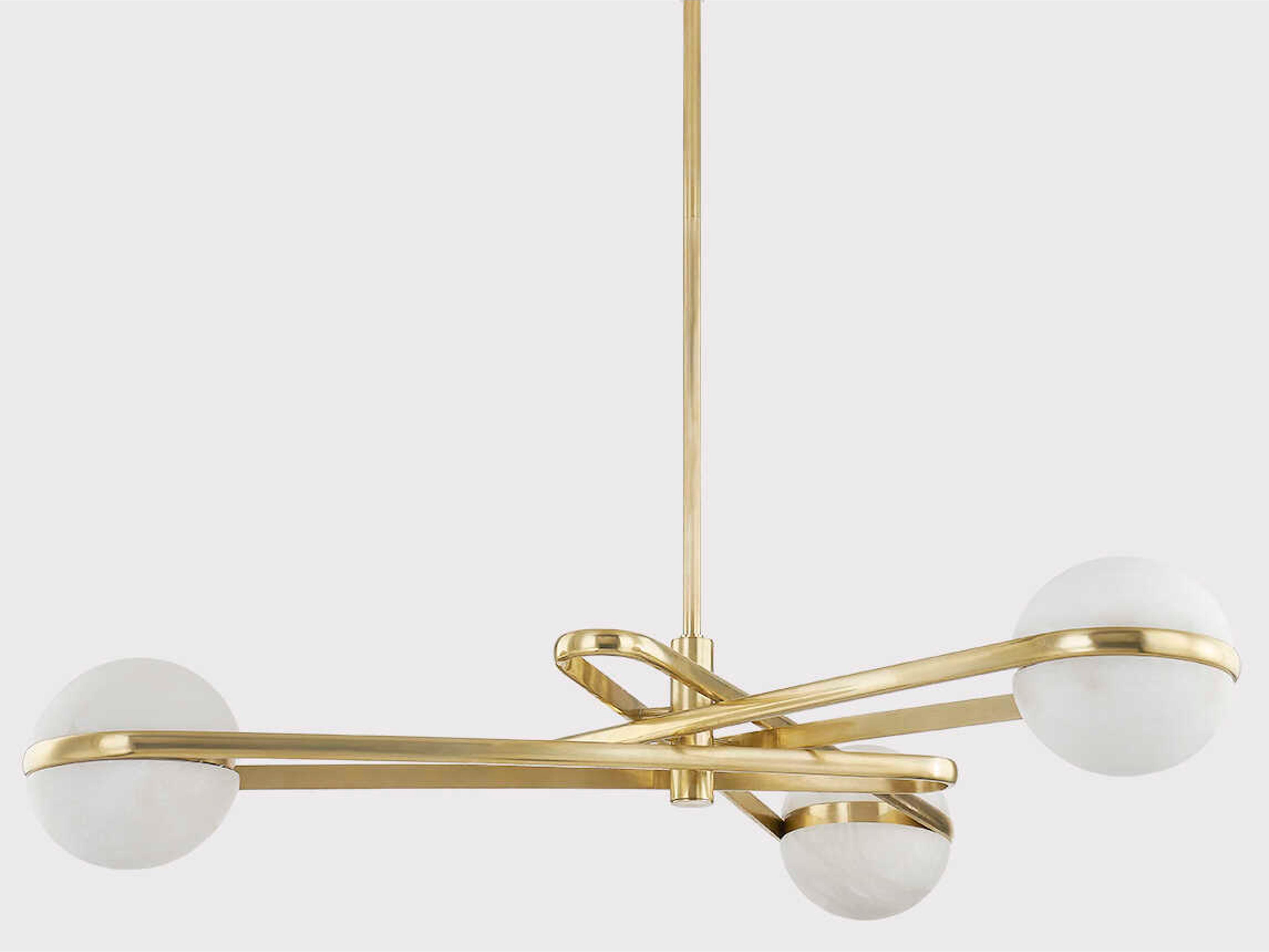 Corbett Lighting Kyomi 6-Light Vintage Brass Glass LED Globe Chandelier