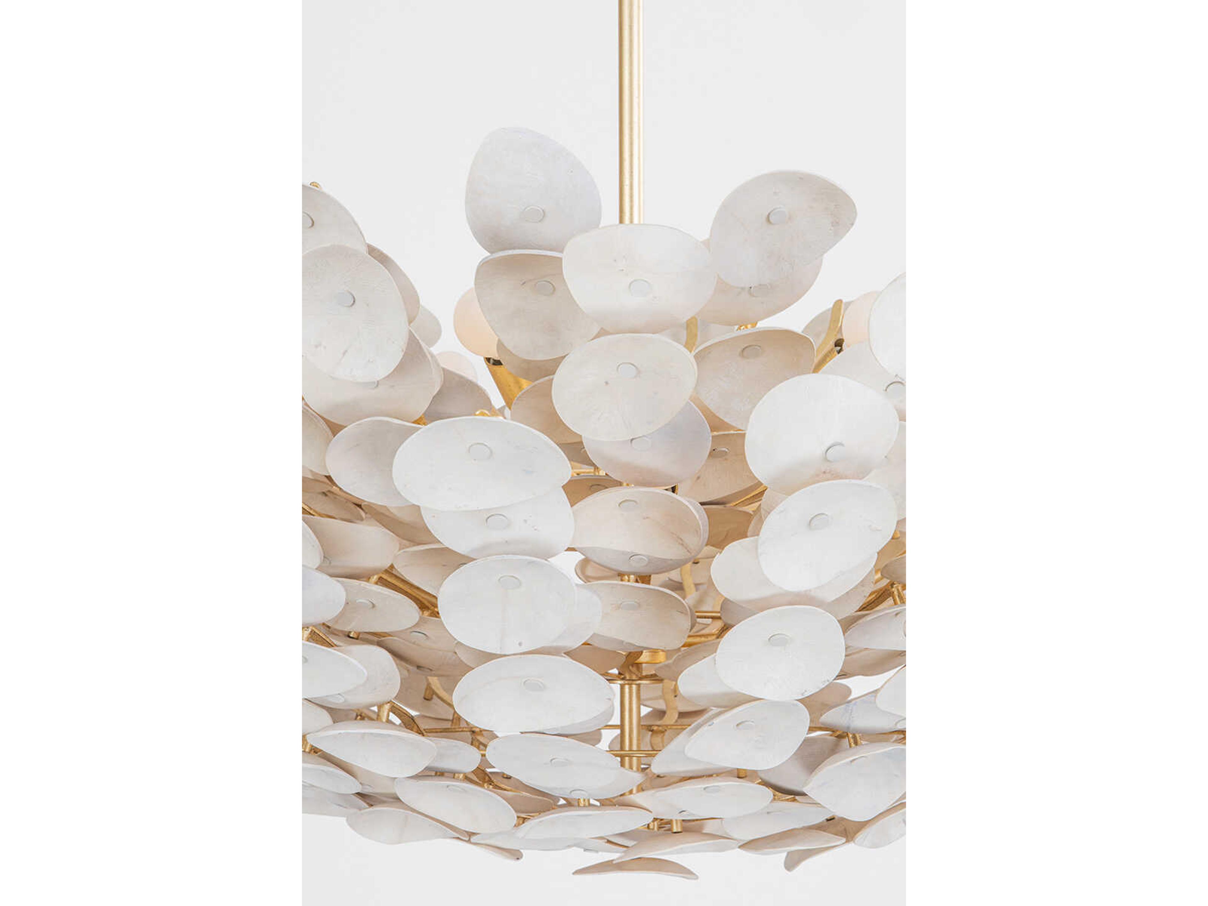 Corbett Lighting Aimi 12-Light Vintage Gold Leaf Pendant